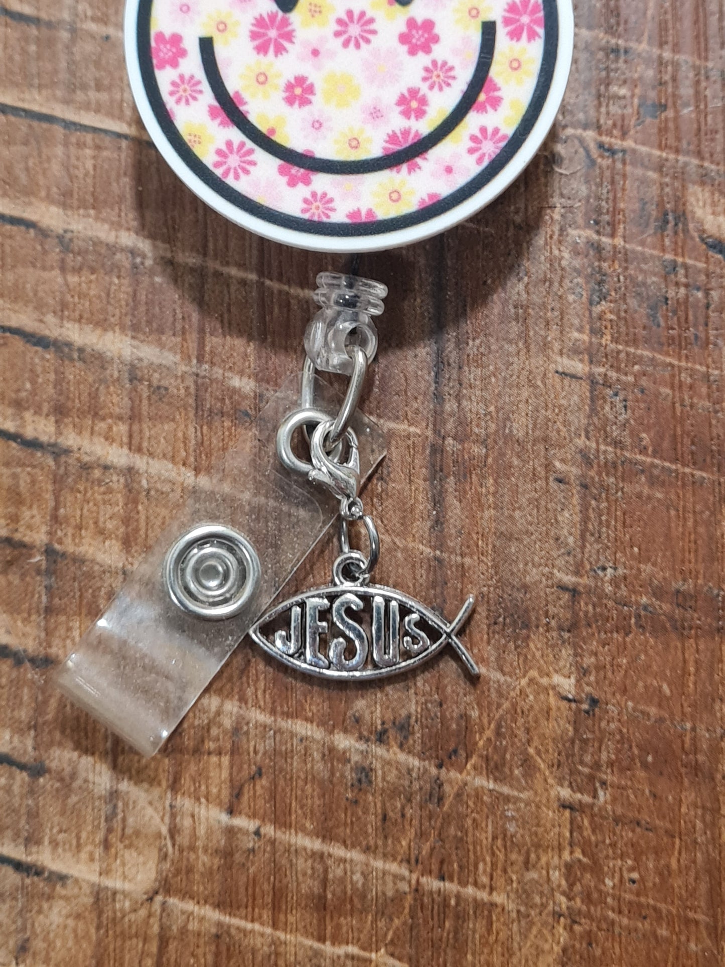 Jesus ~ ID Badge Reel Charm ~ Sign of Jesus ~ Custom Made Charms ~ Badge Buddy ~ Badge Accessories
