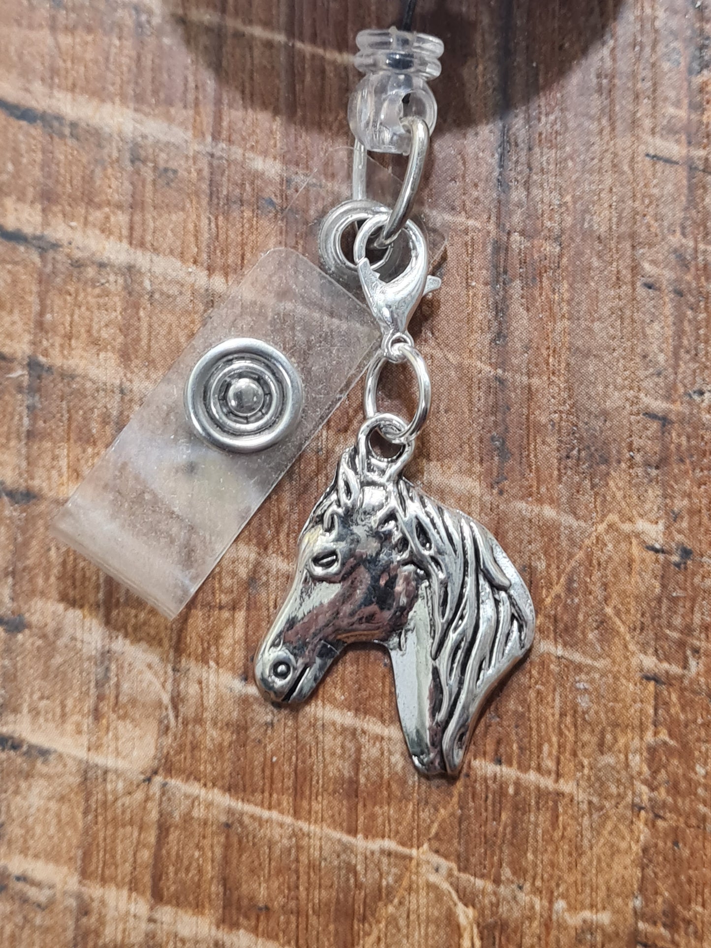 Horse ~ Cowboy ~ Cowgirl ~ ID Badge Reel Charm ~ Custom Made Charms ~ Badge Buddy ~ Badge Accessories ~ Texas ~ Badge Charm ~ Horse Head
