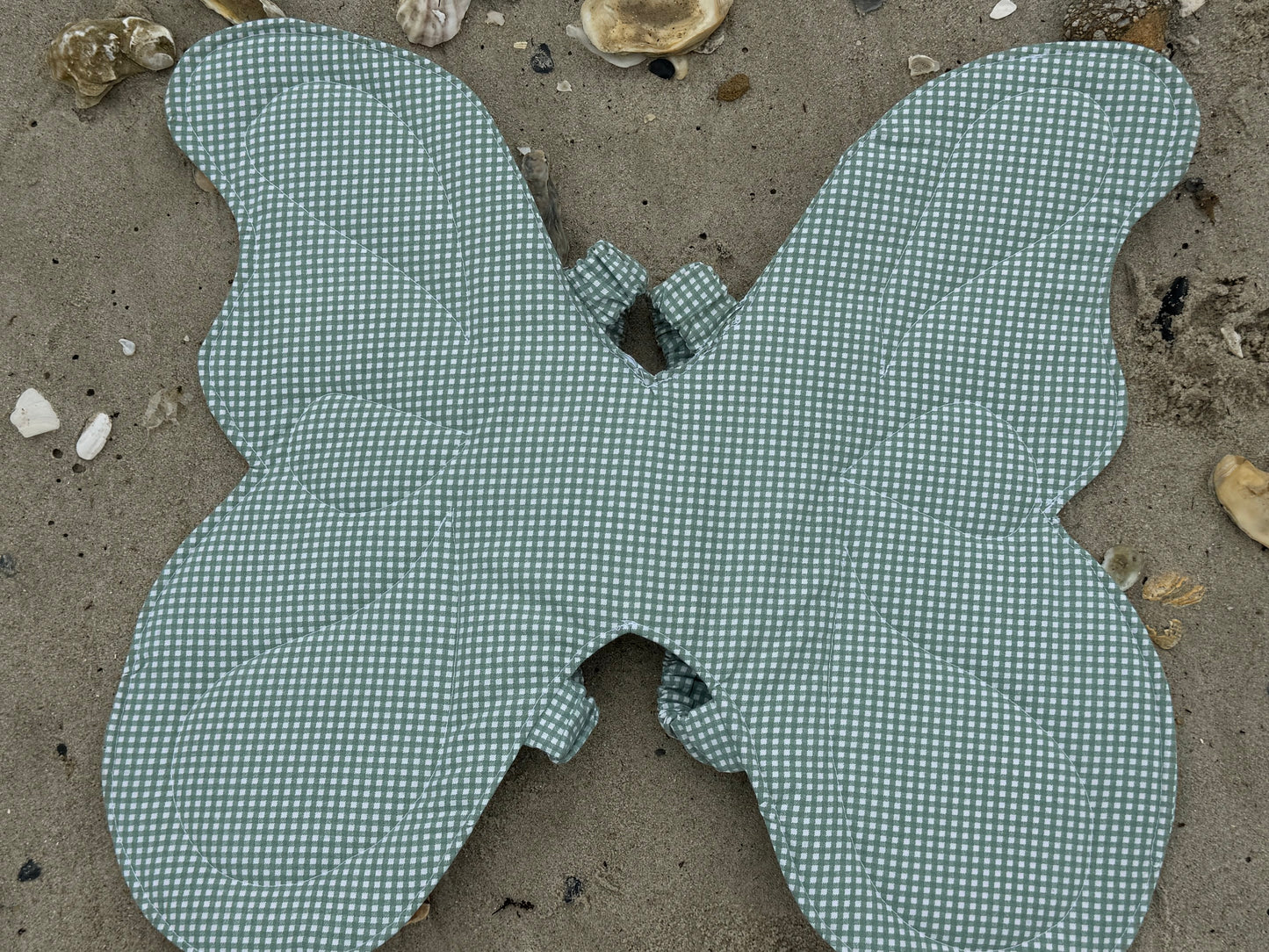 Child’s Butterfly Wings – Soft Dress-Up Costume with Comfortable Elastic Straps ~ Gingham