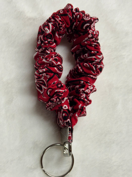 Bandana ~ Handmade Wristlet Keychain ~ Cotton Wristlet Strap for Keys – Lightweight & Functional