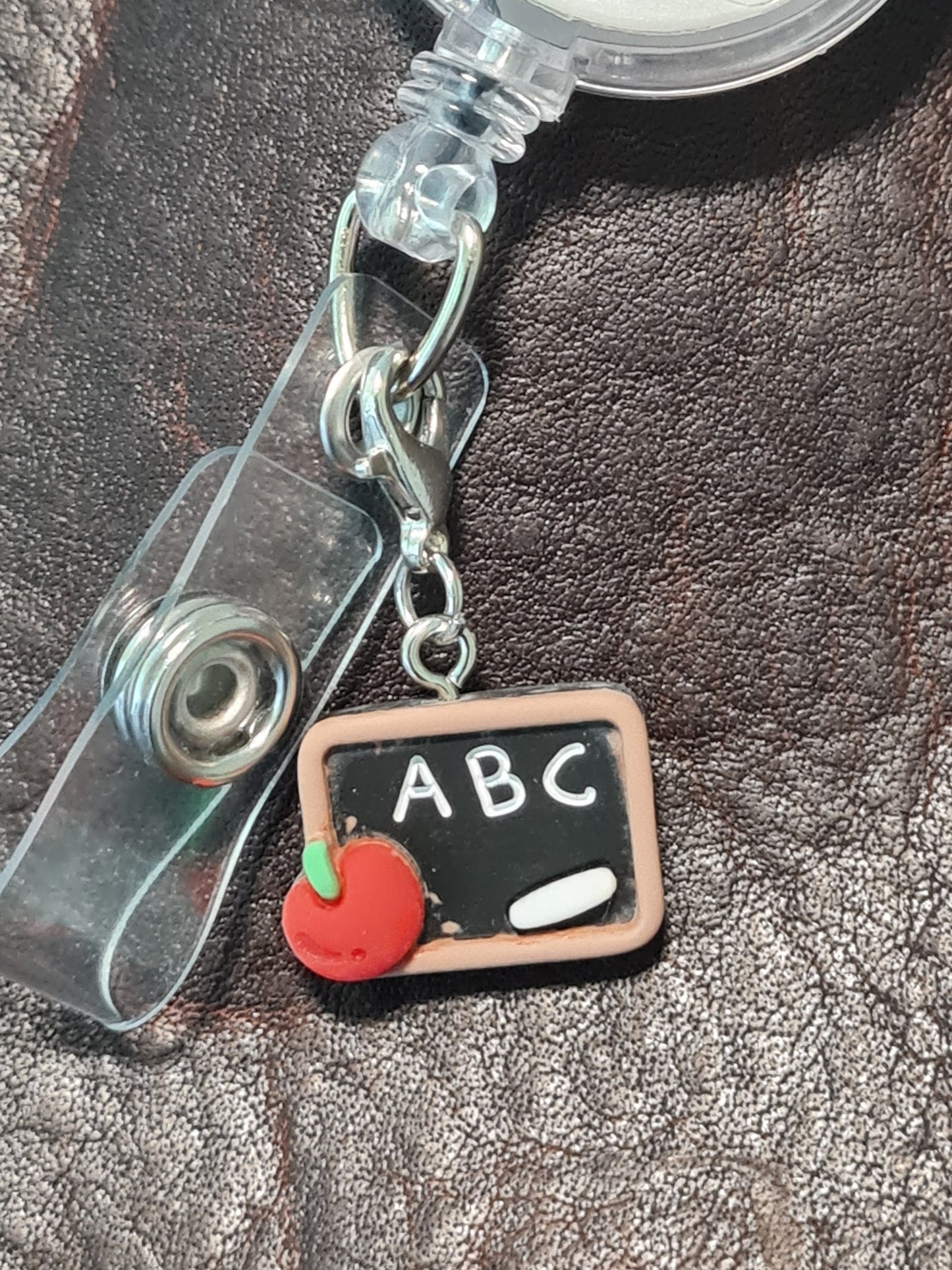 Teacher ~ ID Badge Reel Charm ~ Education ~ Custom Made Charms ~ Badge Buddy ~ Badge Accessories
