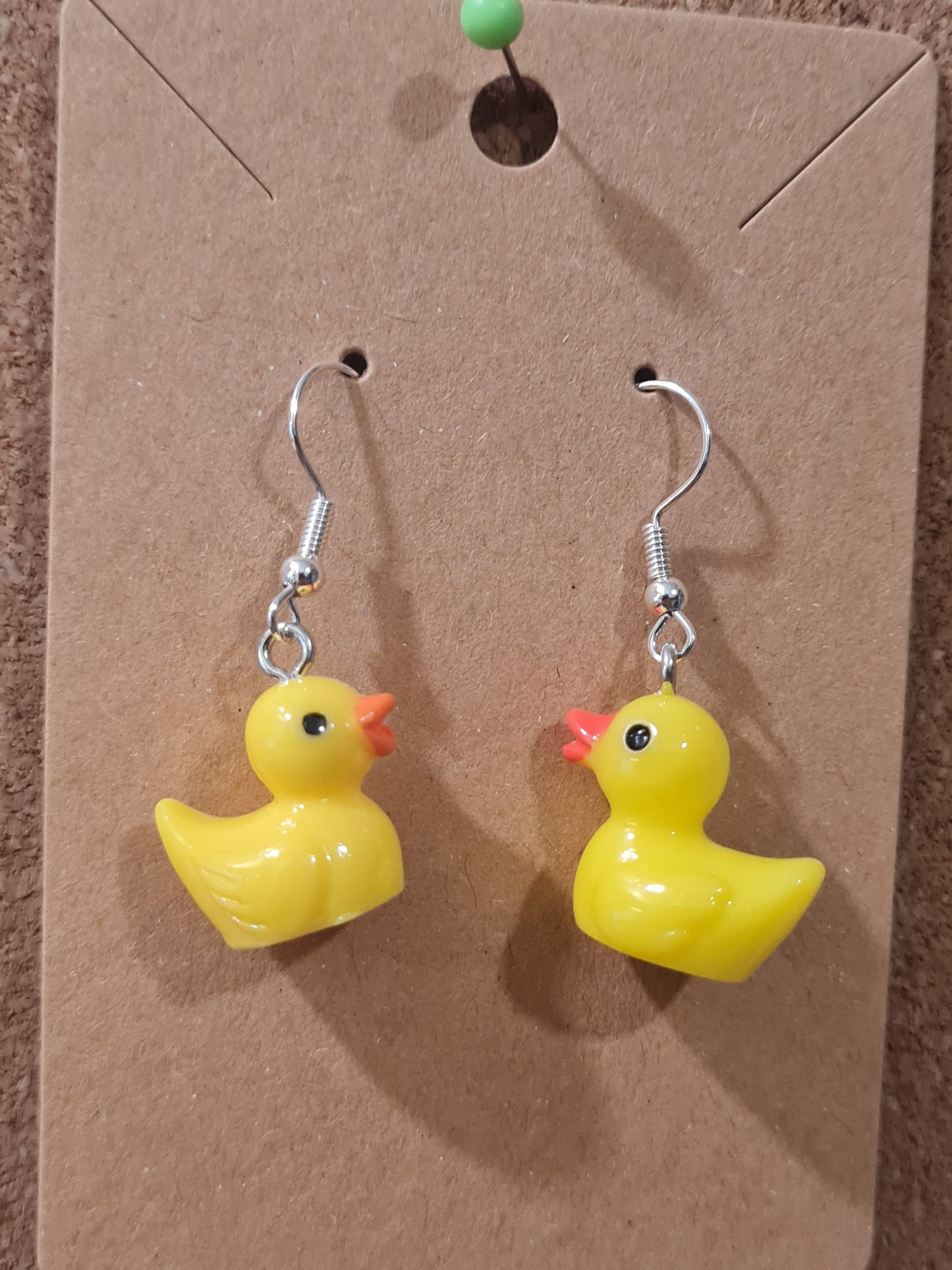 Rubber Ducky Earrings ~ Stainless Fish Hook Posts