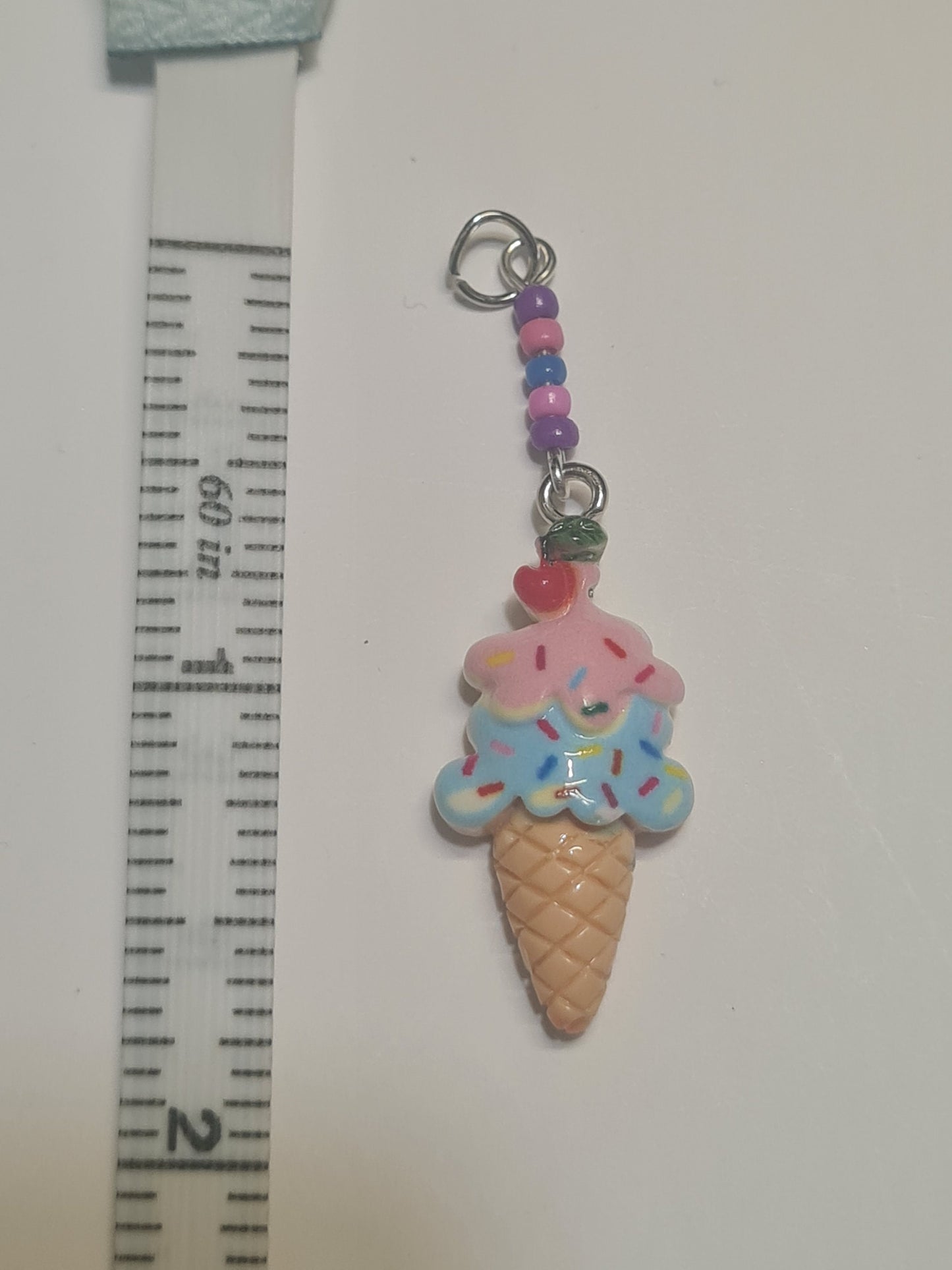 Ice Cream Cone Hearing Aid Charm ~ Cochlear Implant Charm ~ Custom Made