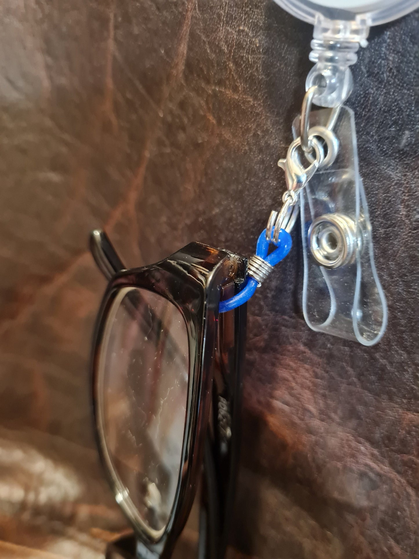 Never Lose Your Pen ~ Set of 3 Red White Blue Silicon Pen Holder ~ Glasses Holder ~ ID Badge Reel Charm ~ Custom Made Charms