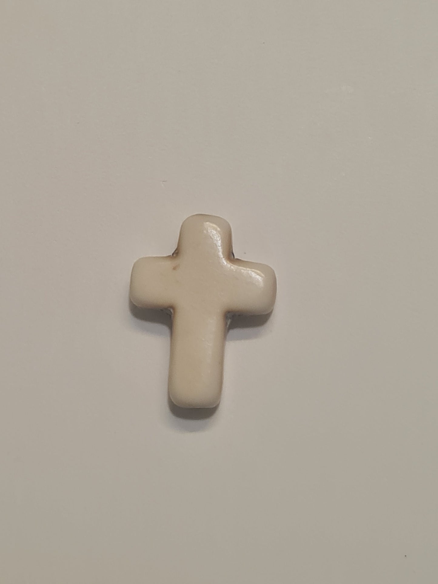 Ceramic Cross ~ ID Badge Reel Charm ~ Custom Made Charms ~ Badge Buddy ~ Badge Accessories