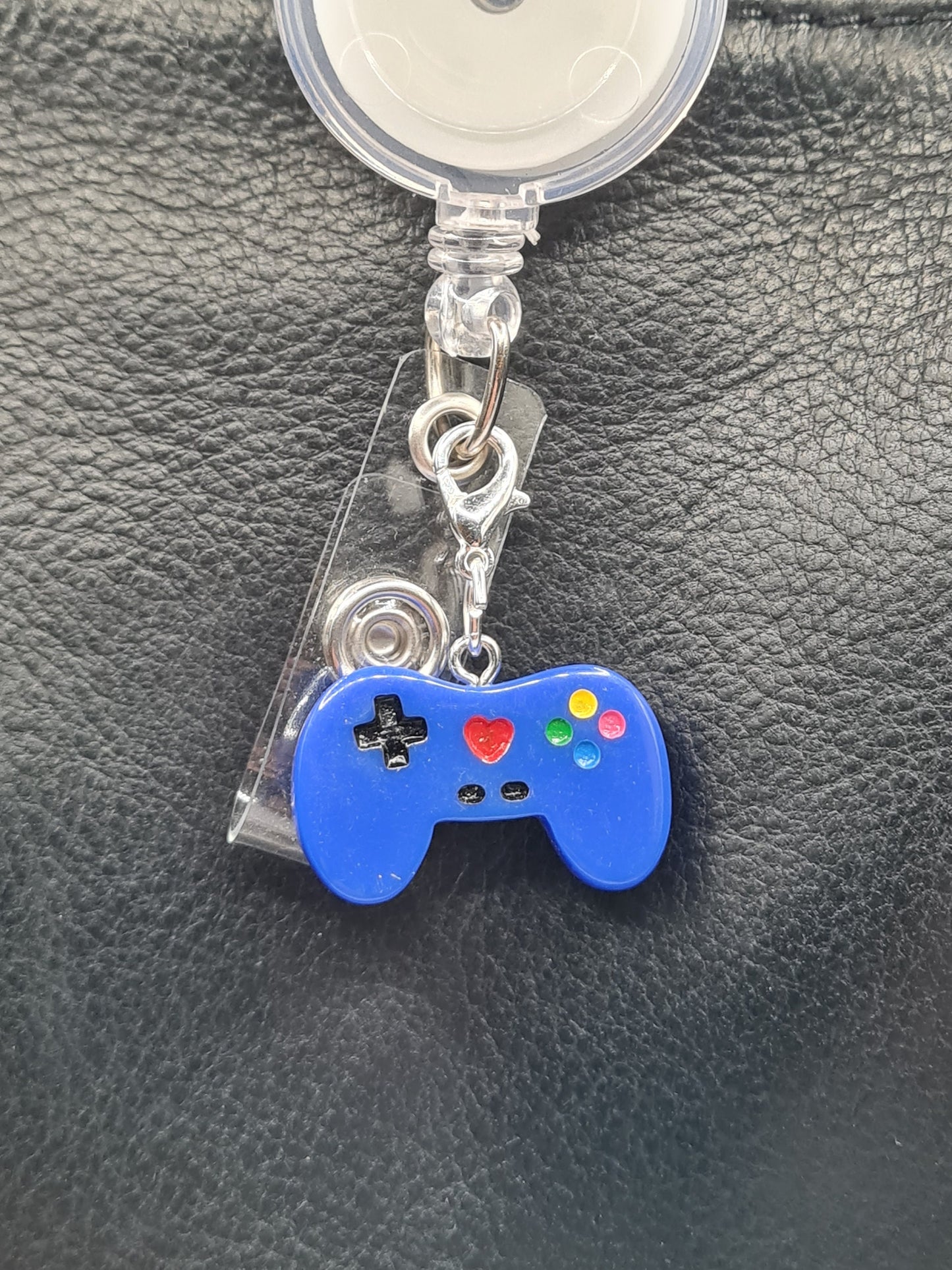 Game Controller ~ ID Badge Reel Charm ~ Custom Made Charms ~ Badge Buddy ~ Badge Accessories ~ Gamer