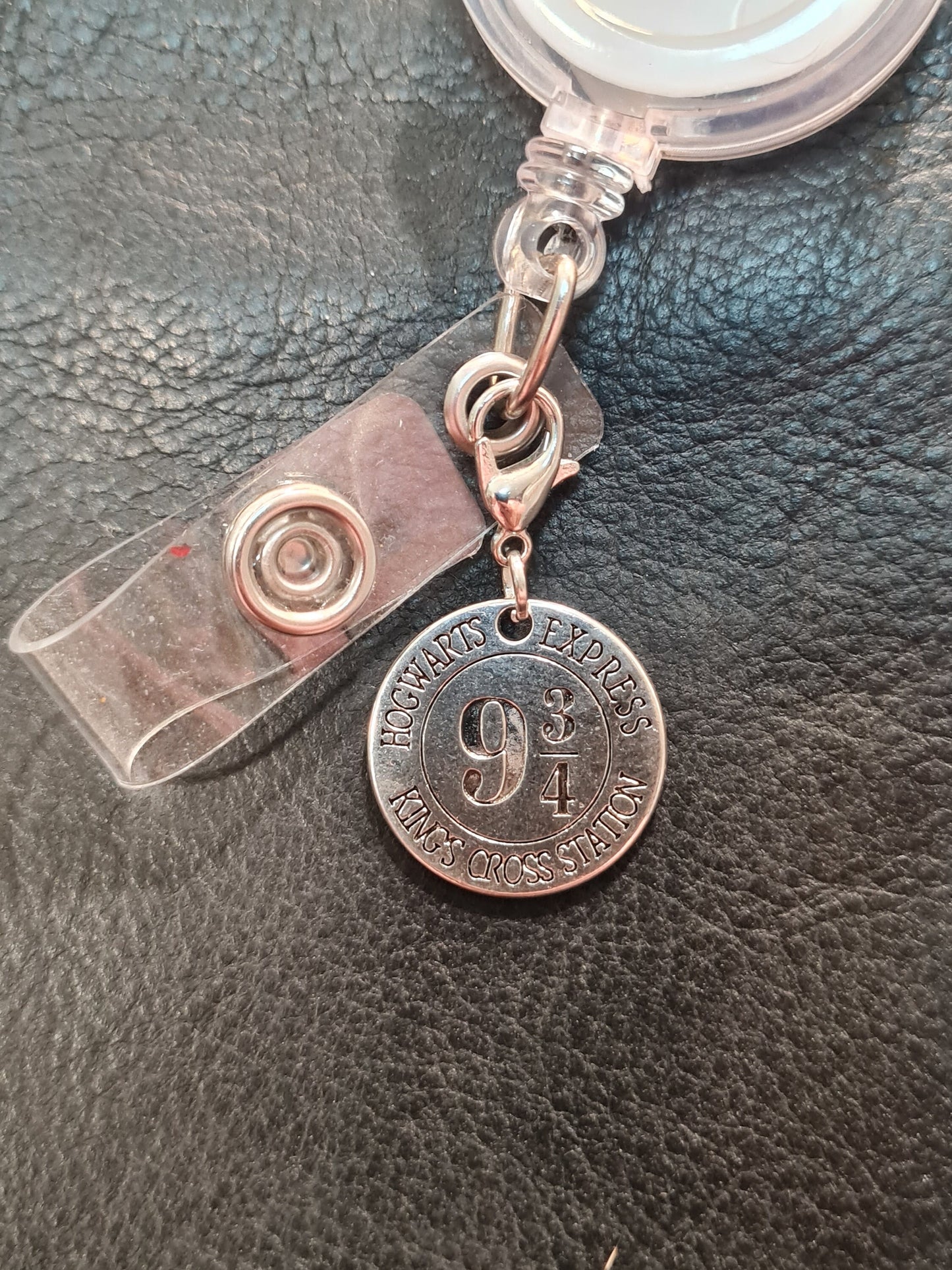 Wizard Express ~ ID Badge Reel Charm ~ Custom Made Charms ~ Badge Buddy ~ Badge Accessories ~ 9 3/4 ~ Badge Charm ~ Wizard Movie