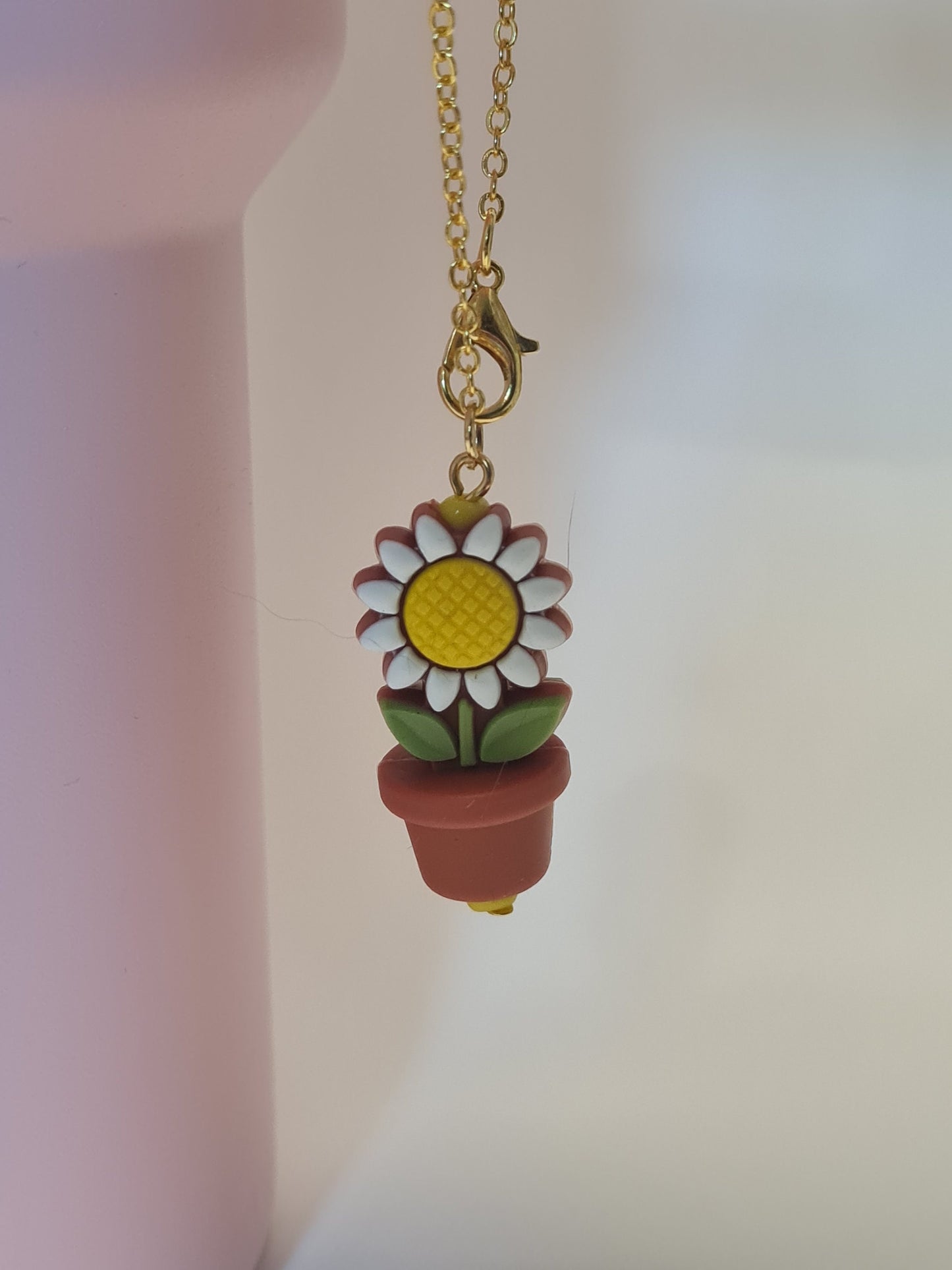 Cute Flowerpot Tumbler Charm ~ Stanley Cup Charm ~ Custom Made Charms ~ Cup Charm ~ Cup Handle Charm ~ Daisy ~ Flower Charm ~ Cup Accessory