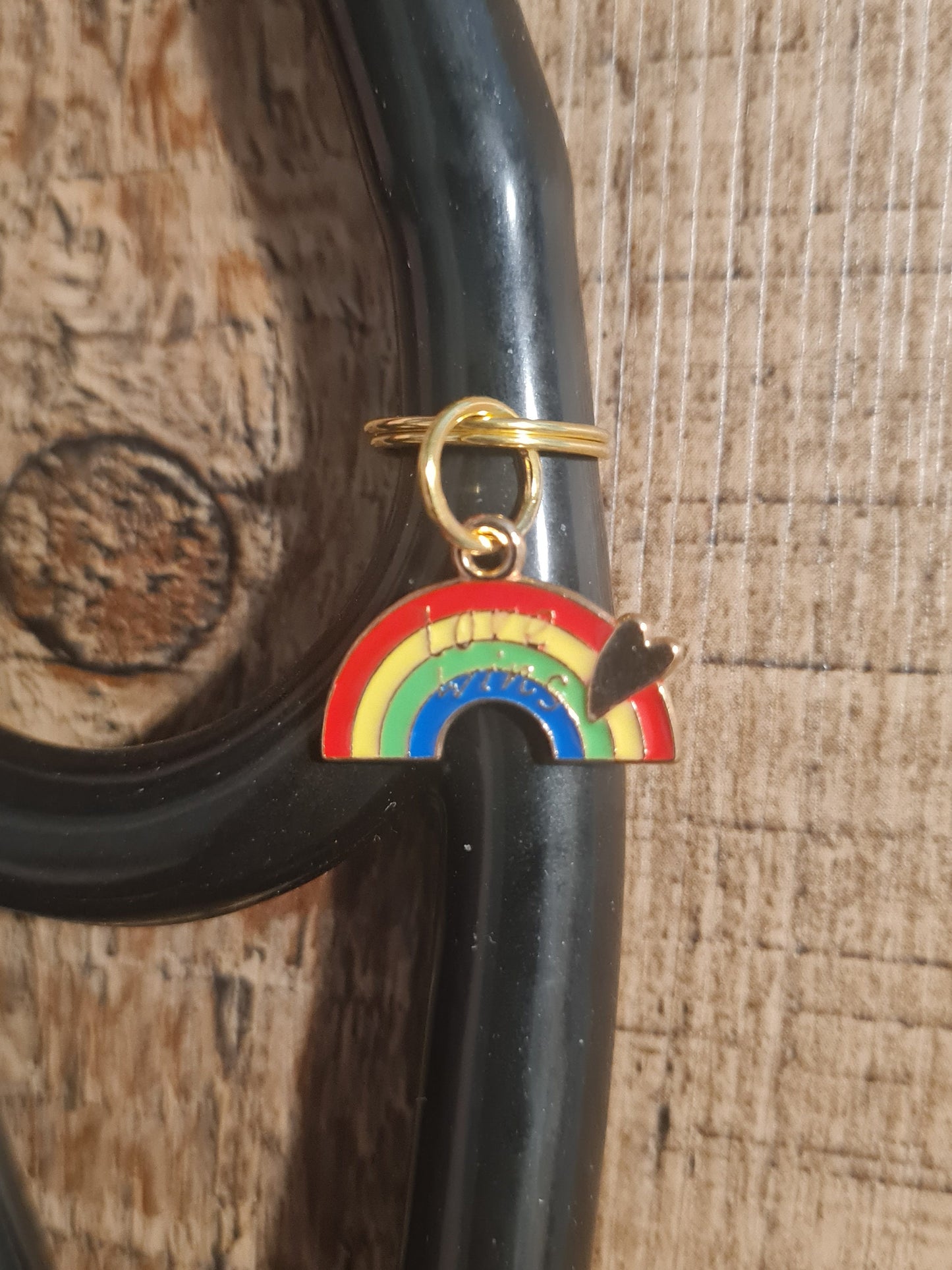 Pride ~ Stethoscope Charm ~ RN Charm ~ Medical Stethoscope Charm ~ Physician Charm ~ Stethoscope Tag ~ LGBTQ Charm ~ Pride Awareness