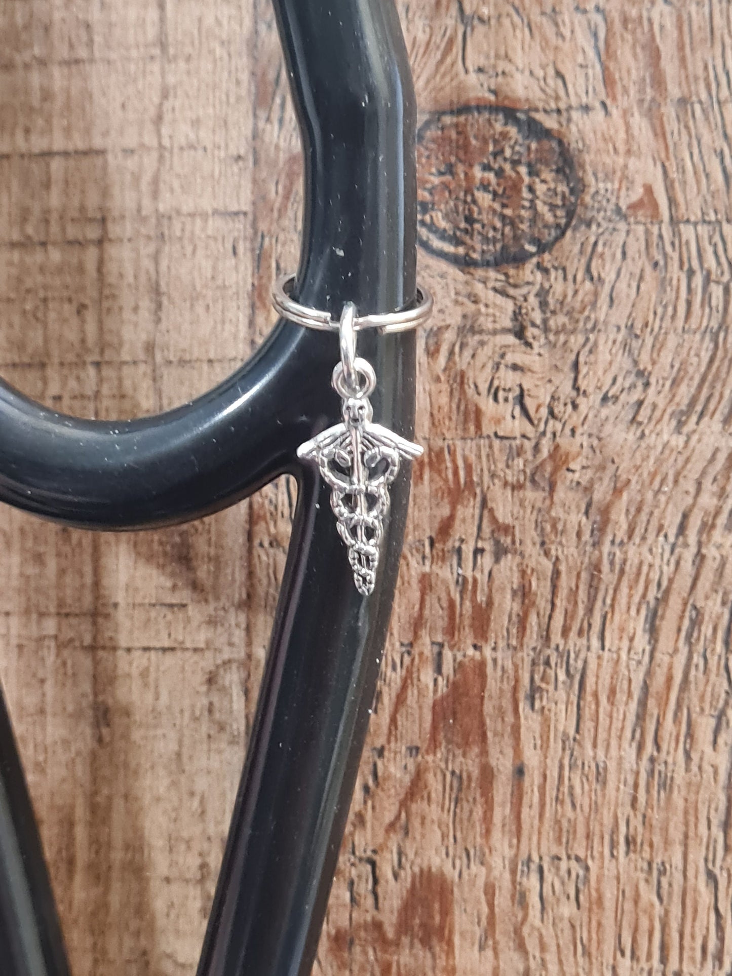 Caduceus ~ Stethoscope Charm ~ RN Charm ~ Medical Stethoscope Charm ~ Physician Charm ~ Stethoscope Tag ~ OT ~ PT ~ Medical Alert