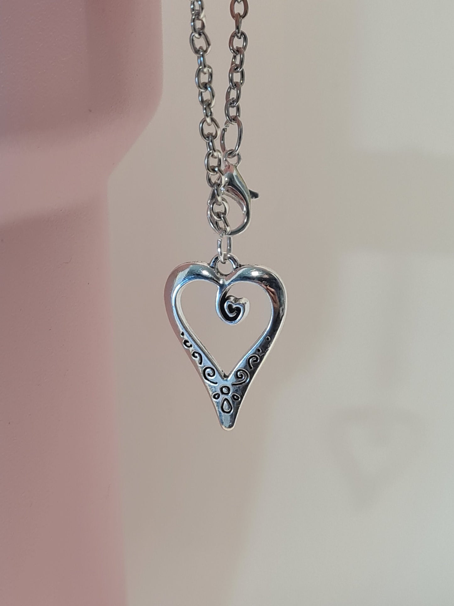 Filigree Heart Tumbler Charm ~ Stanley Cup Charm ~ 40 oz. Cup Charms ~ Cup Charm ~ Cup Handle Charm ~ Cup Accessory ~ Heart Charm