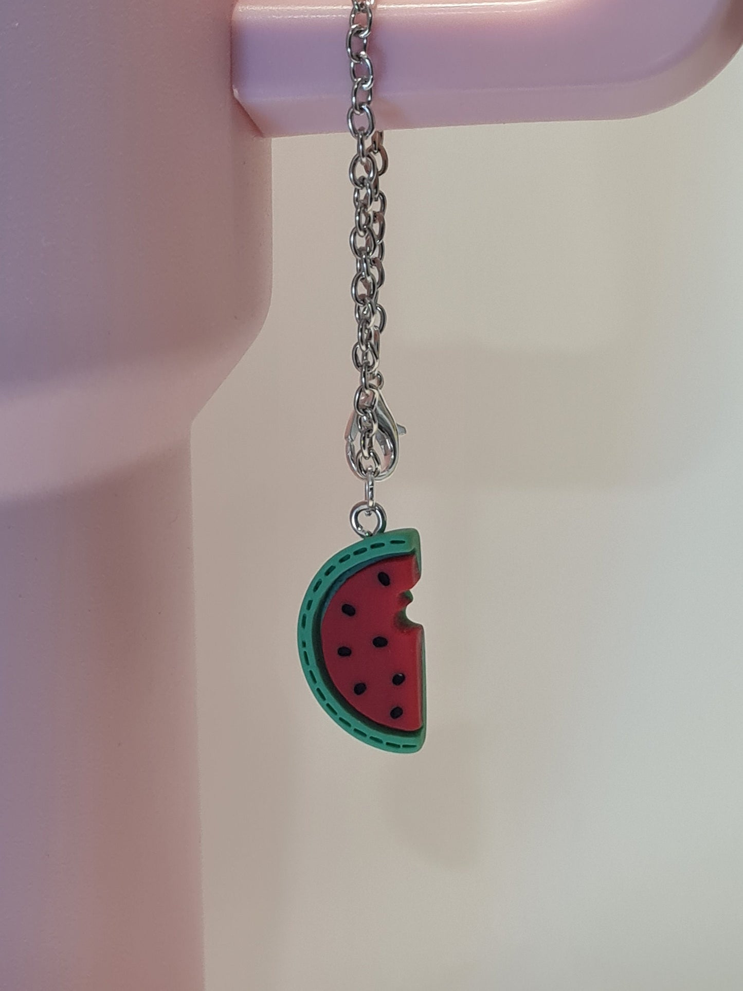 Watermelon Tumbler Charm ~ Stanley Cup Charm ~ 40 oz Cup Charm ~ Handle Charm ~ Cup Handle Charm ~ Cup Accessory ~ Fruit Charm