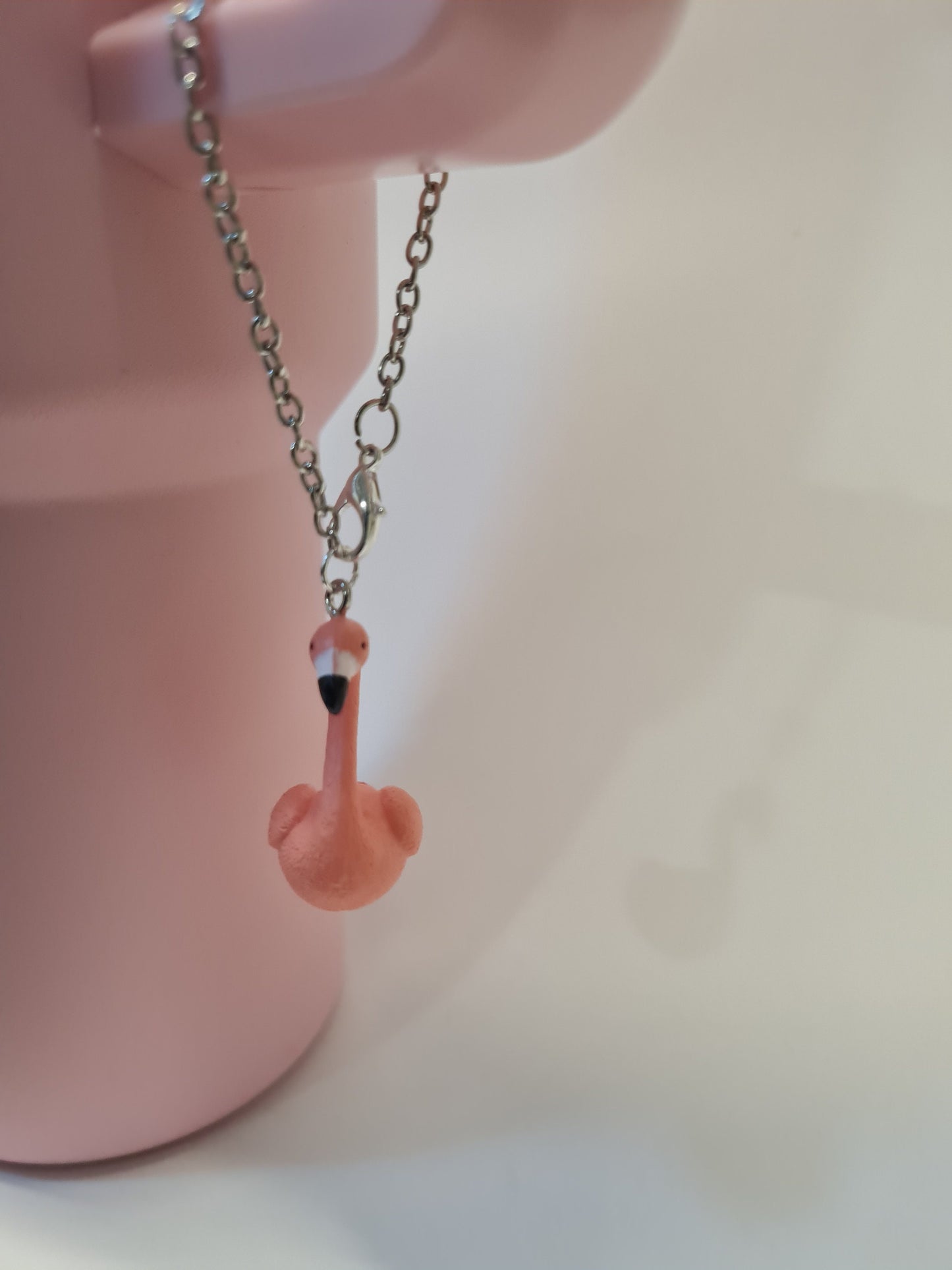 Flamingo Tumbler Charm ~ Stanley Cup Charm ~ 40 oz. Cup Charms ~ Cup Charm ~ Cup Handle Charm ~ Cup Accessory ~ Flamingo Charm
