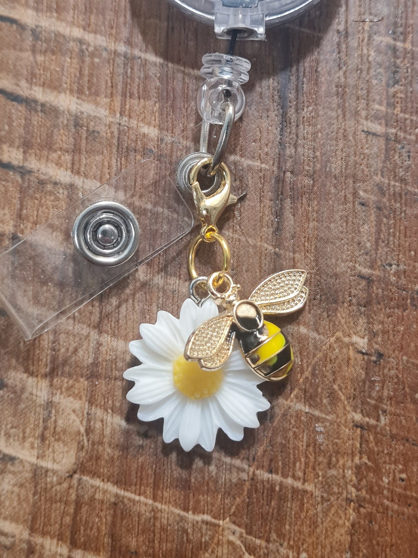 Daisy Charm ~ ID Badge Reel Charm ~ Custom Made Charms ~ Badge Buddy ~ Badge Accessories ~ Sunflower Charm ~ Ladybug ~ Honey Bee Charm