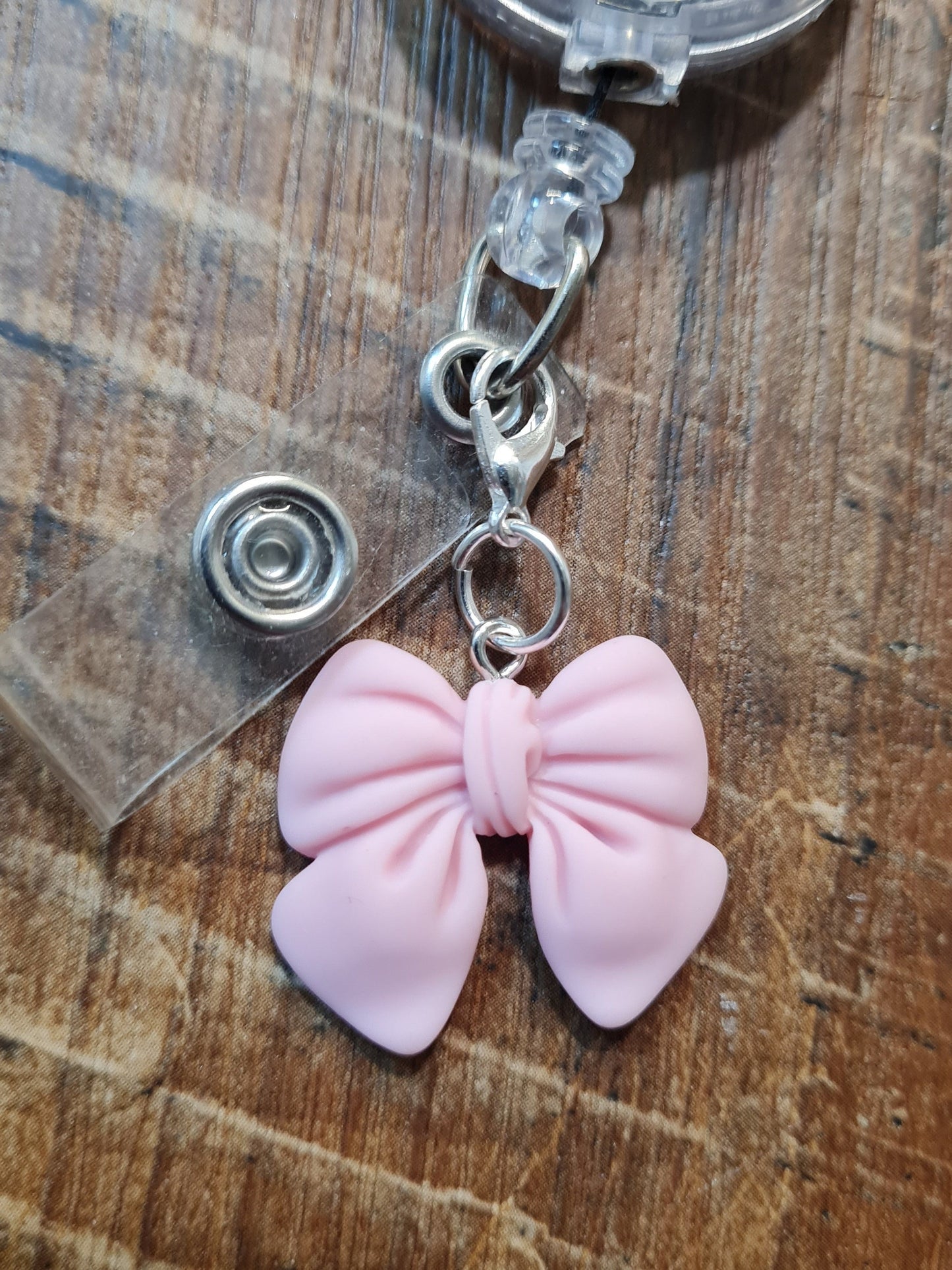 Bow Charm ~ ID Badge Reel Charm ~ Custom Made Charms ~ Badge Buddy ~ Badge Accessories ~ Bows
