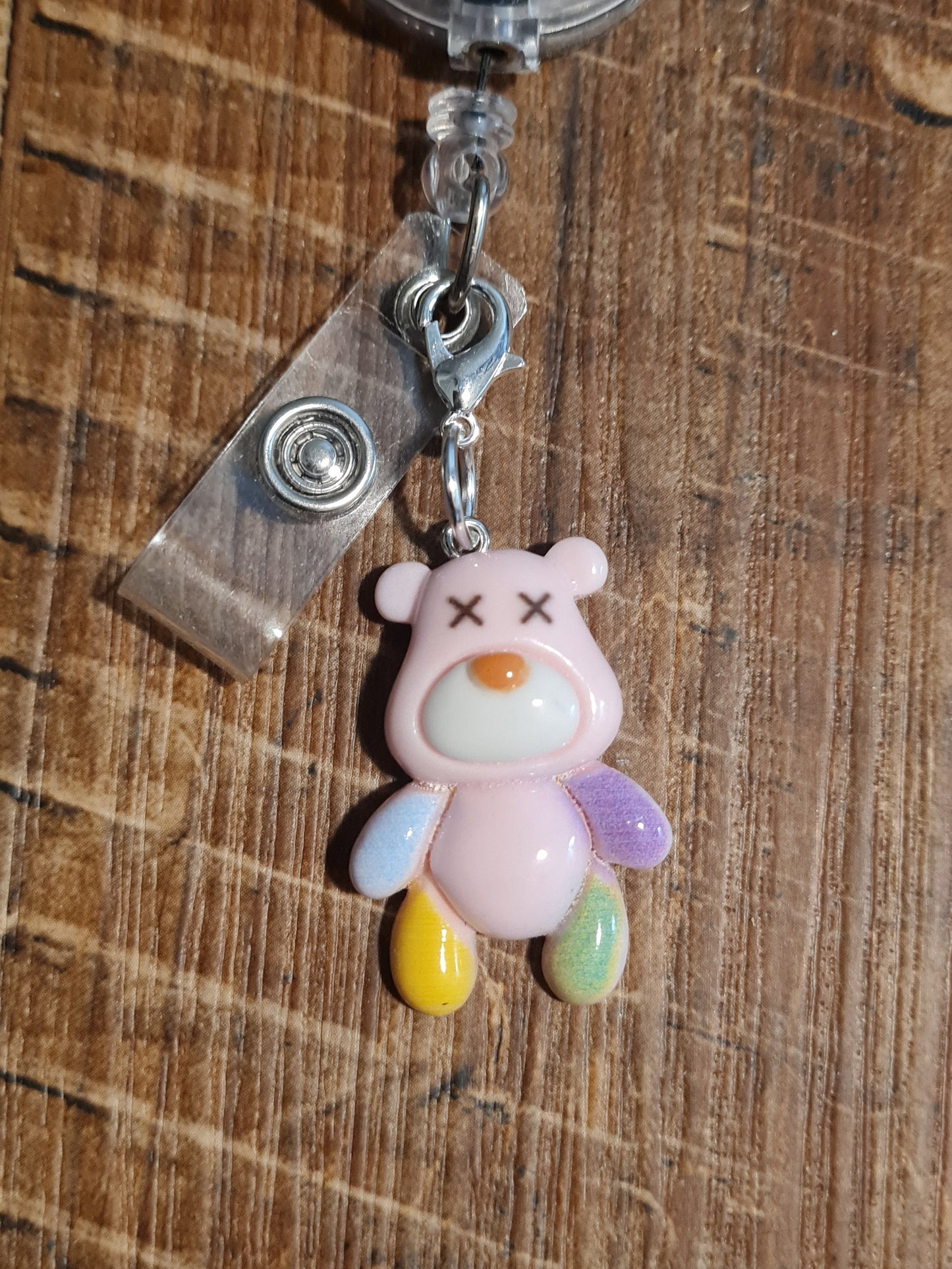 Bear ~ ID Badge Reel Charm ~ Custom Made Charms ~ Badge Buddy ~ Badge Accessories ~ Teddy Bear ~ Badge Charm ~ Pediatrics