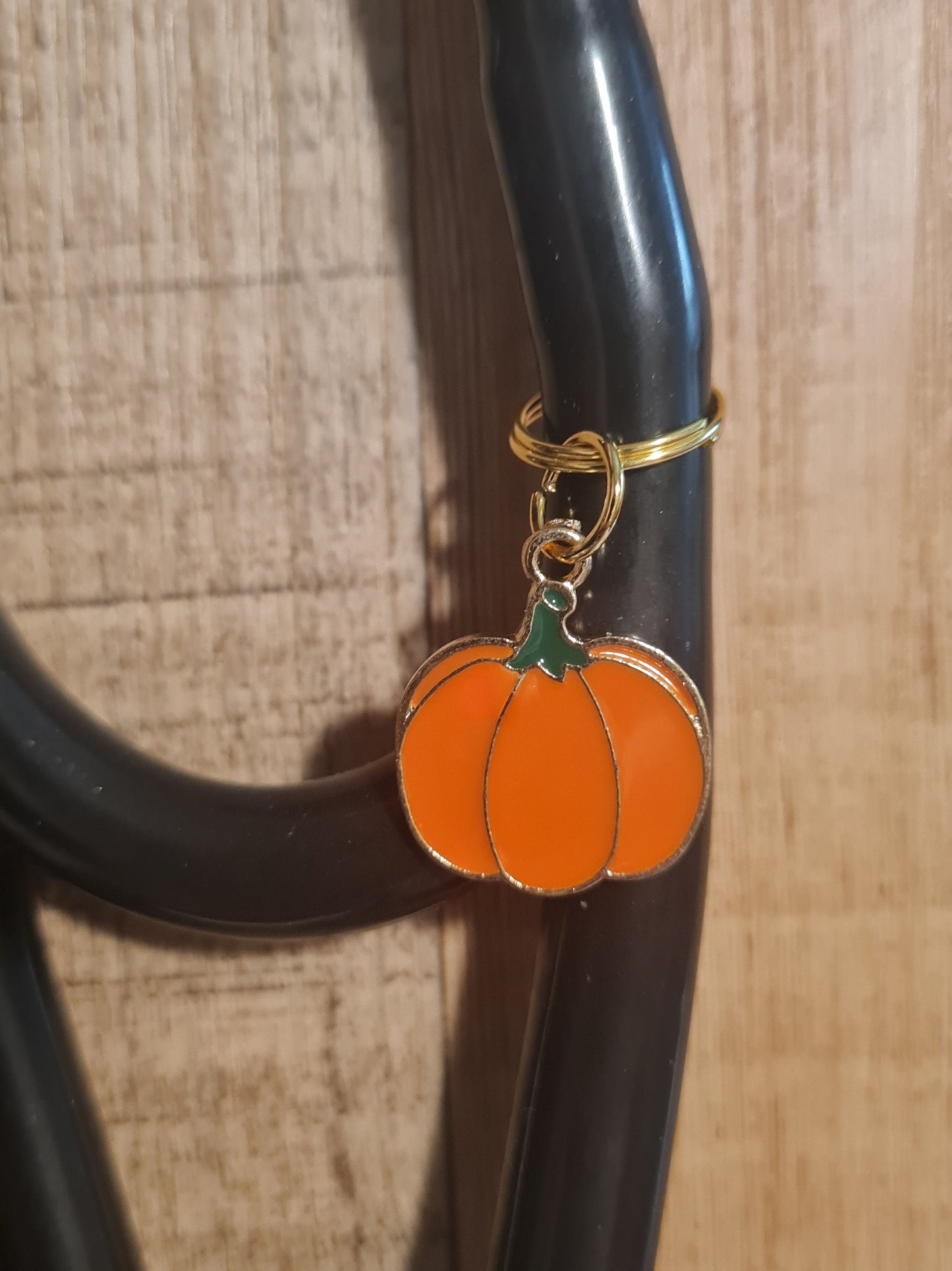 Pumpkin ~ Stethoscope Charm ~ RN Charm ~ Medical Stethoscope Charm ~ Physician Charm ~ Stethoscope Tag ~ OT ~ PT ~ Halloween