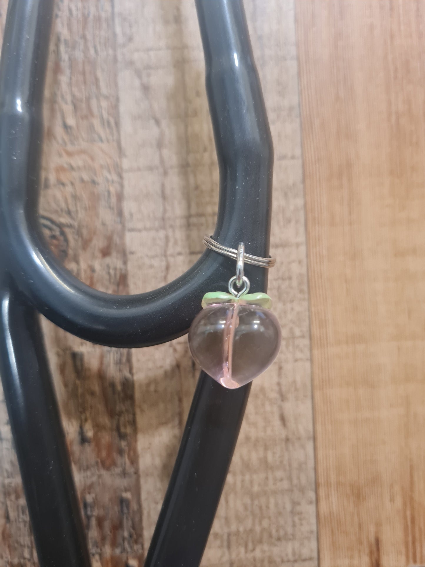 Peach ~ Stethoscope Charm ~ RN Charm ~ Medical Stethoscope Charm ~ Physician Charm ~ Stethoscope Tag ~ OT ~ PT ~ Georgia Peach