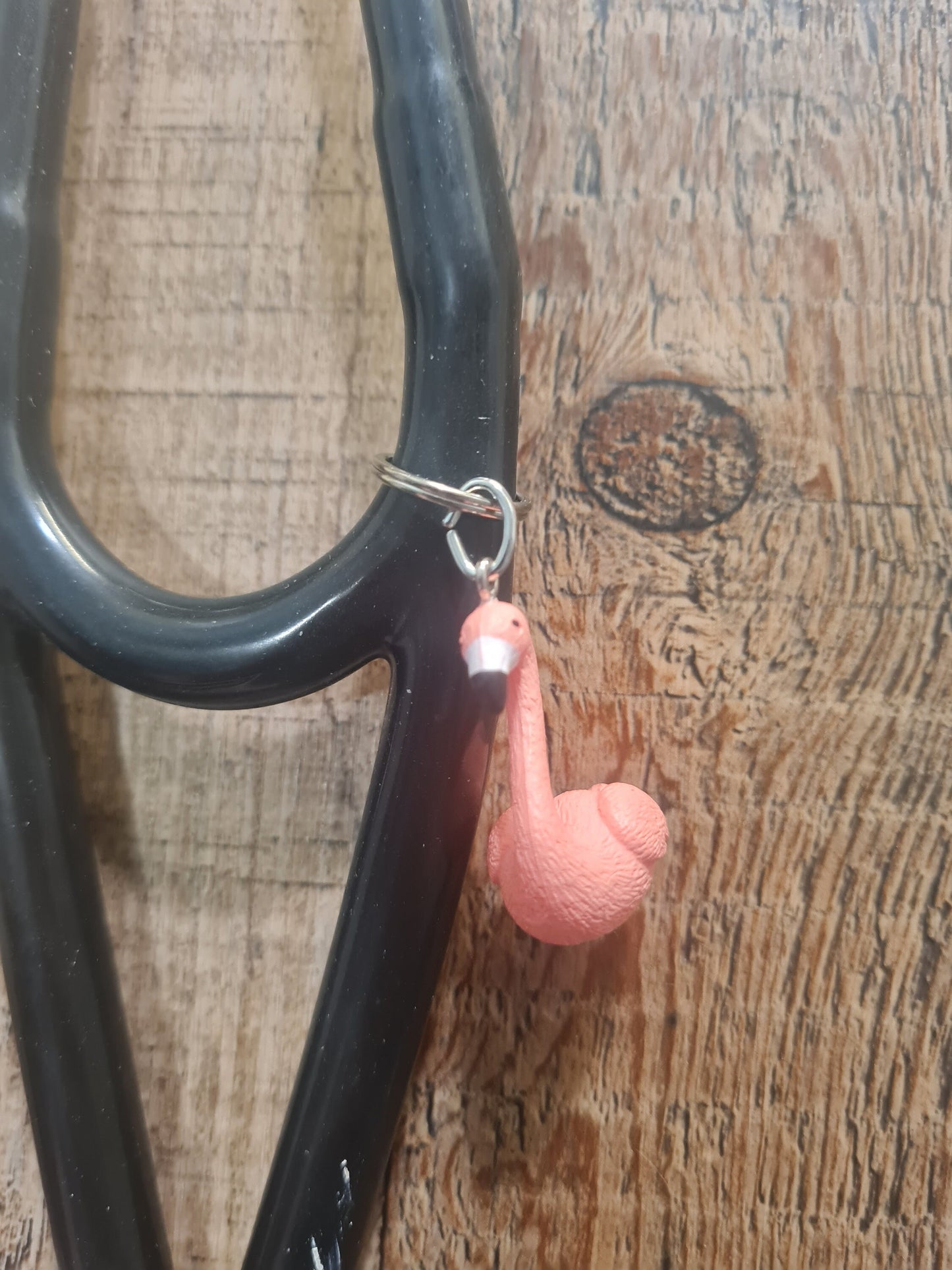 Flamingo ~ Stethoscope Charm ~ RN Charm ~ Medical Stethoscope Charm ~ Physician Charm ~ Stethoscope Tag ~ OT ~ PT ~ Tropical Charm