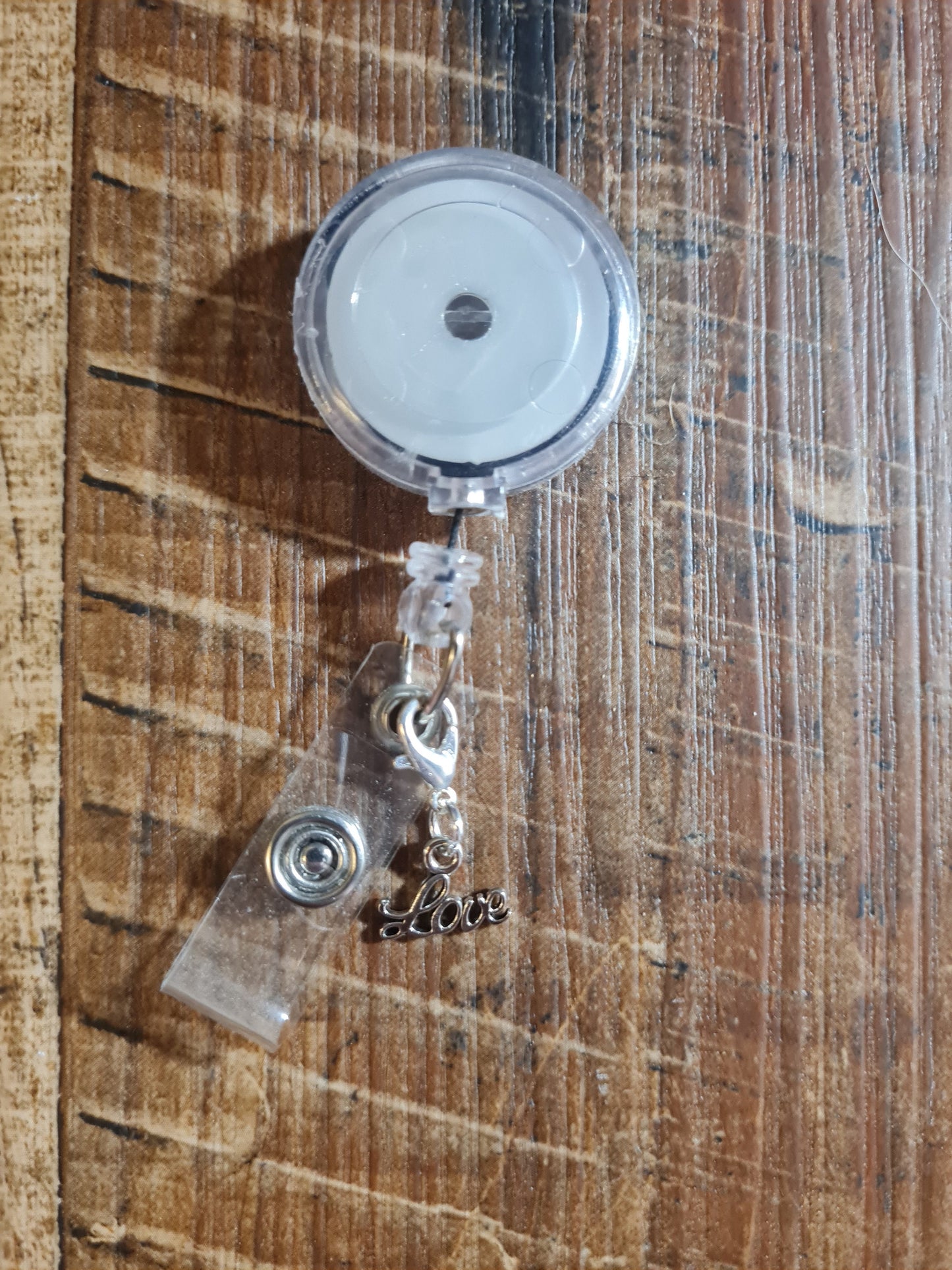 Love ~ ID Badge Reel Charm ~ Custom Made Charms ~ Badge Buddy ~ Badge Accessories ~ Love Charm ~ ID Badge Charm
