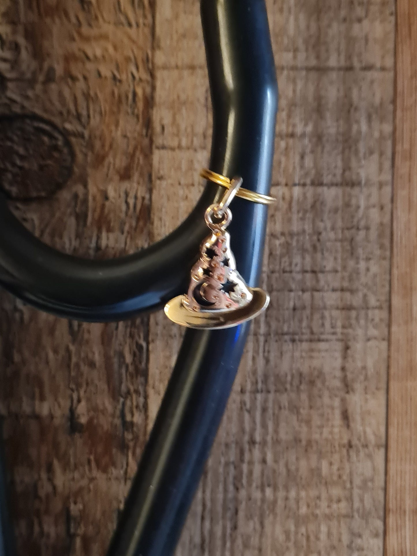 Witch's Hat ~ Stethoscope Charm ~ RN Charm ~ Medical Stethoscope Charm ~ Physician Charm ~ Stethoscope Tag ~ OT ~ PT ~ Halloween ~ Wizard