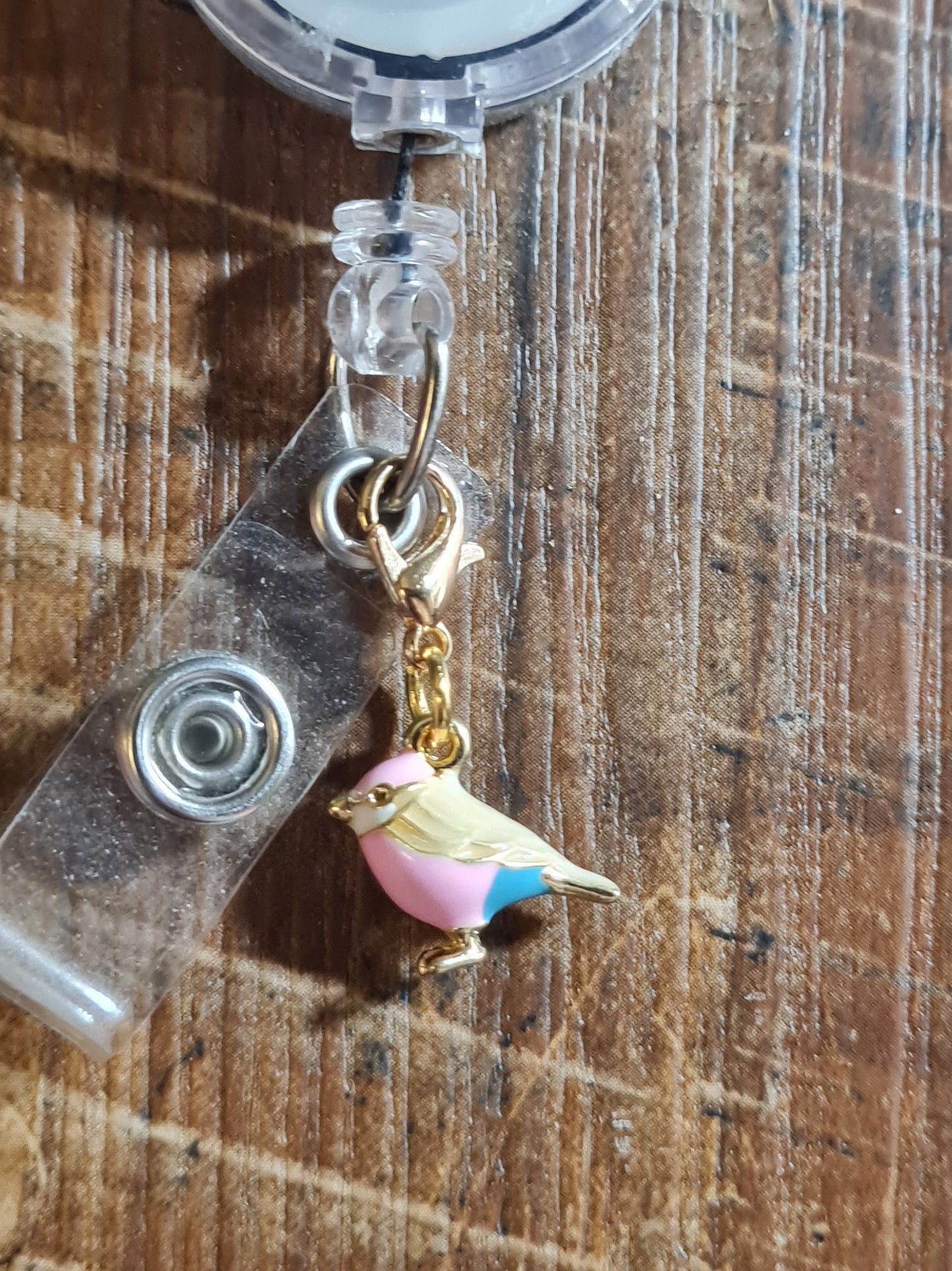 Bird ~ ID Badge Reel Charm ~ Custom Made Charms ~ Badge Buddy ~ Badge Accessories ~ Bird Watcher ~ Song Bird ~ ID Badge Charm