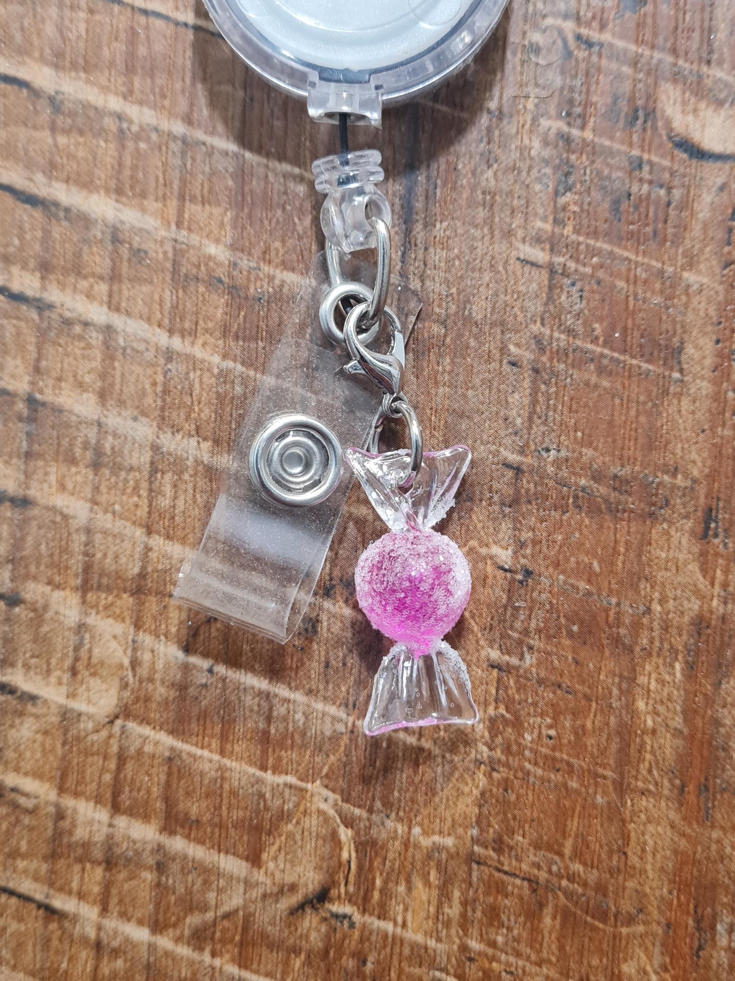 Christmas Candy ~ ID Badge Reel Charm ~ Custom Made Charms ~ Badge Buddy ~ Badge Accessories ~ Work Badge Charm ~ Hard Candy Charm