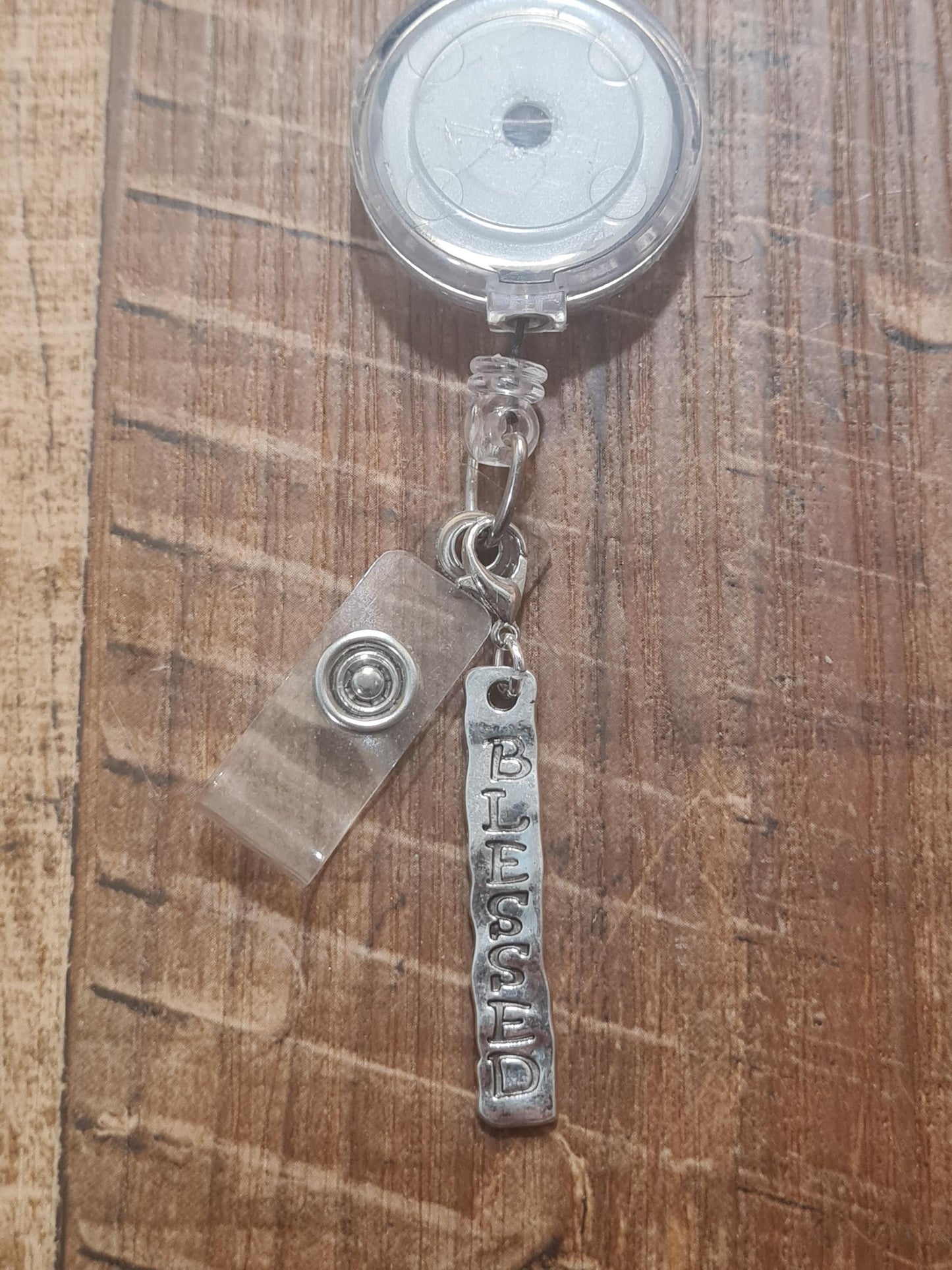 Blessed Charm ~ ID Badge Reel Charm ~ Custom Made Charms ~ Badge Buddy ~ Badge Accessories ~ Blessed ~ Be Blessed