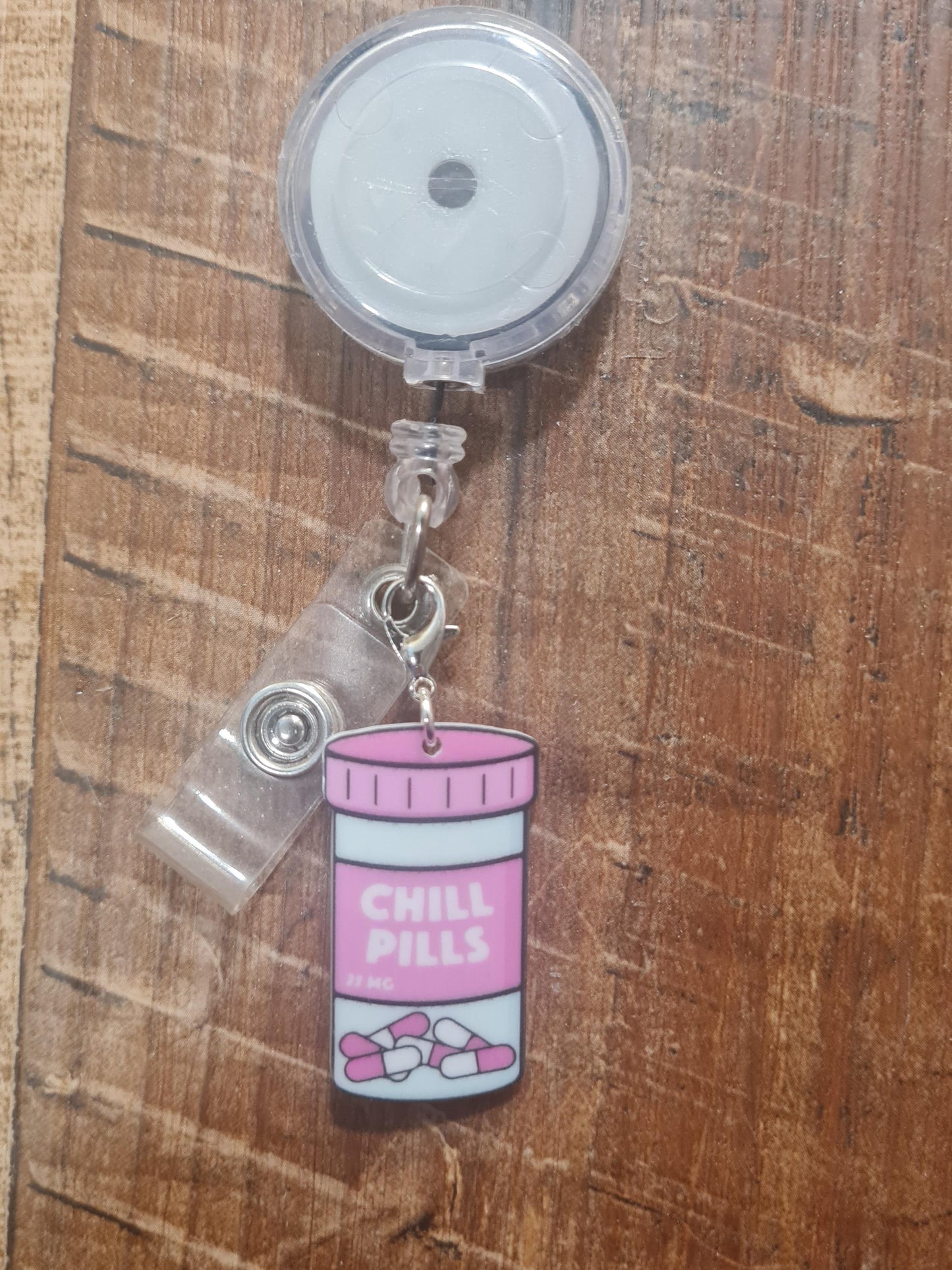 Chill Pills Charm ~ ID Badge Reel Charm ~ Custom Made Charms ~ Badge Accessories ~ Work Badge Charm ~ Chill Pill ~ Take a Chill Pill