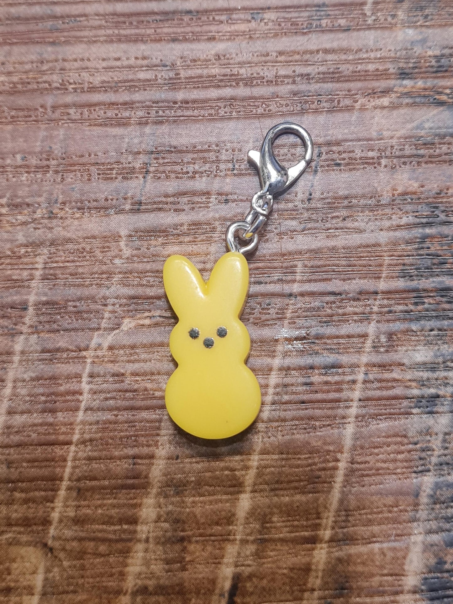 Easter Charm ~ ID Badge Reel Charm ~ Custom Made Charms ~ Badge Buddy ~ Badge Accessories ~ Marshmallow Bunny ~ Peep
