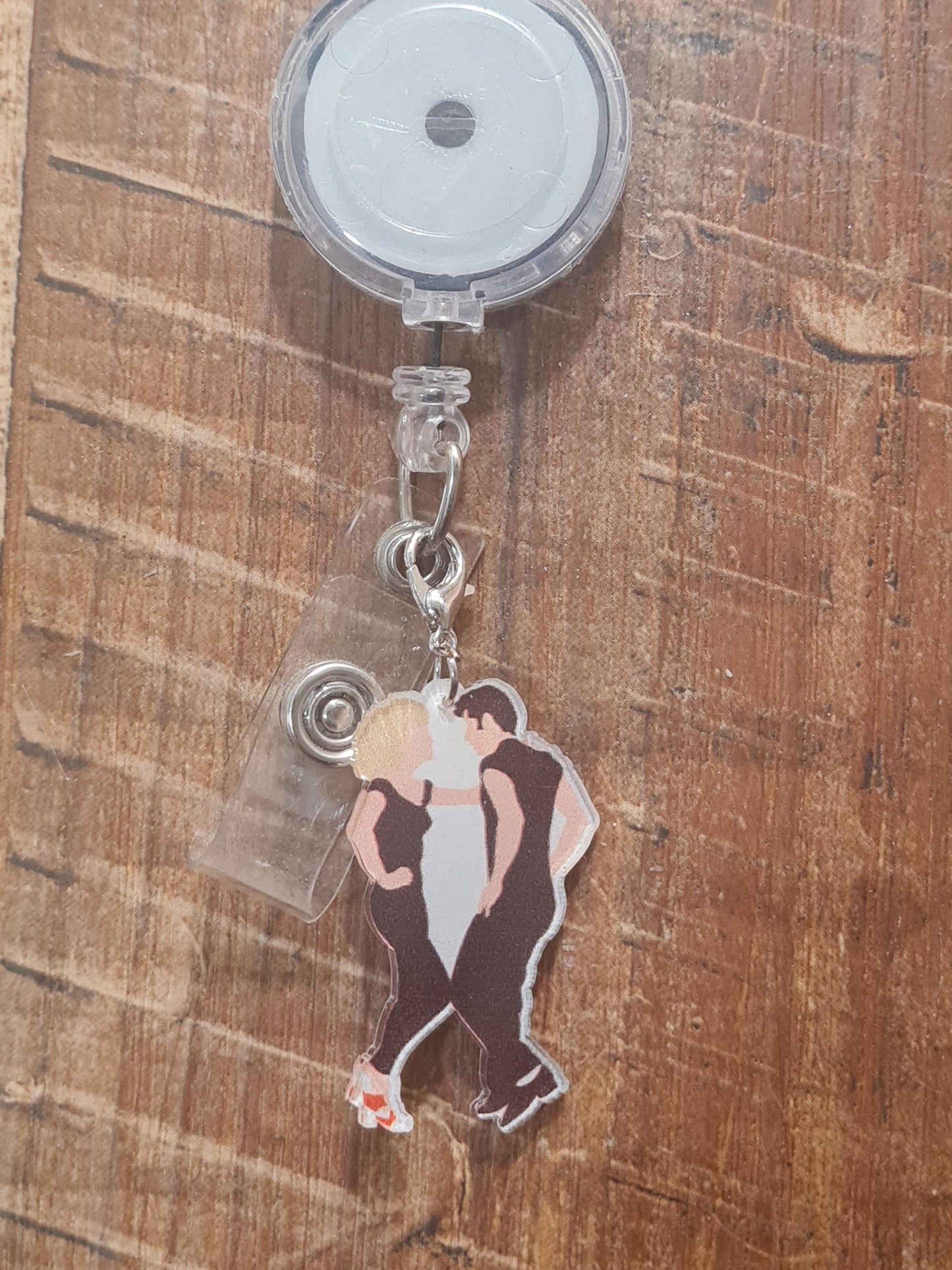 Dancing Couple Charm ~ ID Badge Reel Charm ~ Custom Made Charms ~ Badge Accessories ~ Work Badge Charm ~ Tell Me About It Stud Charm