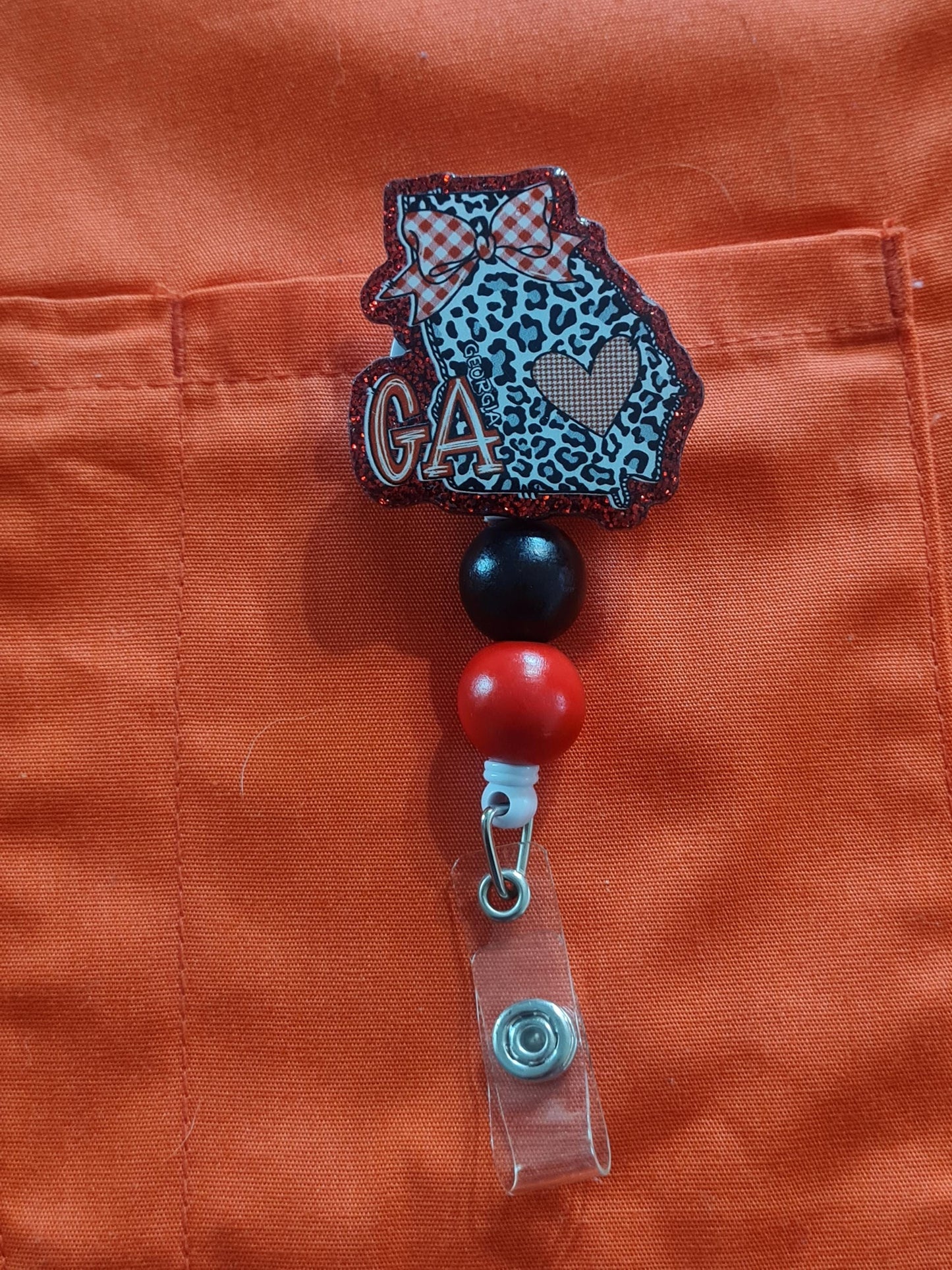 Georgia Girl Badge Reel ~ ID Badge Reel ~ Health Care Badge Reel ~ Bulldogs ~ Georgia Badge Reel ~ State of Georgia Badge Reel