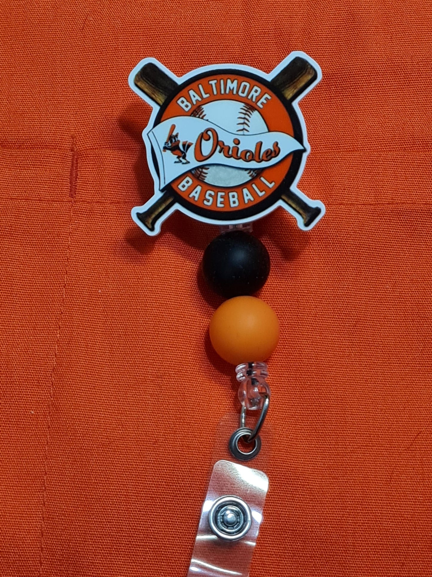 Orioles Badge Reel ~ ID Badge Reel ~ Health Care Badge Reel ~ Medical Badge Reel ~ Baltimore Orioles Badge Reel ~ Orioles Baseball