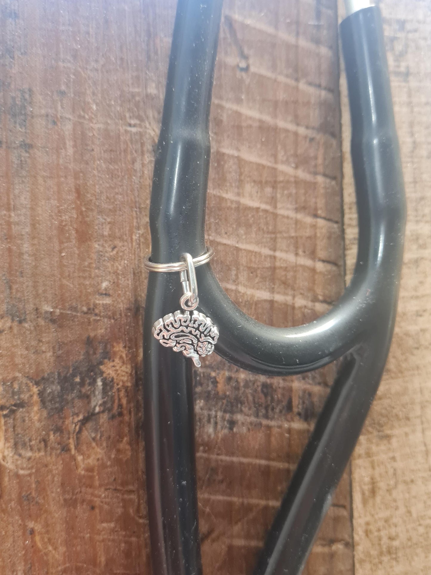 "Neurology Pride" Brain Stethoscope Charm - Anatomical Brain Jewelry for Neuro Nurses and Doctors - Specialized Medical Flair for ICU and Stroke Units