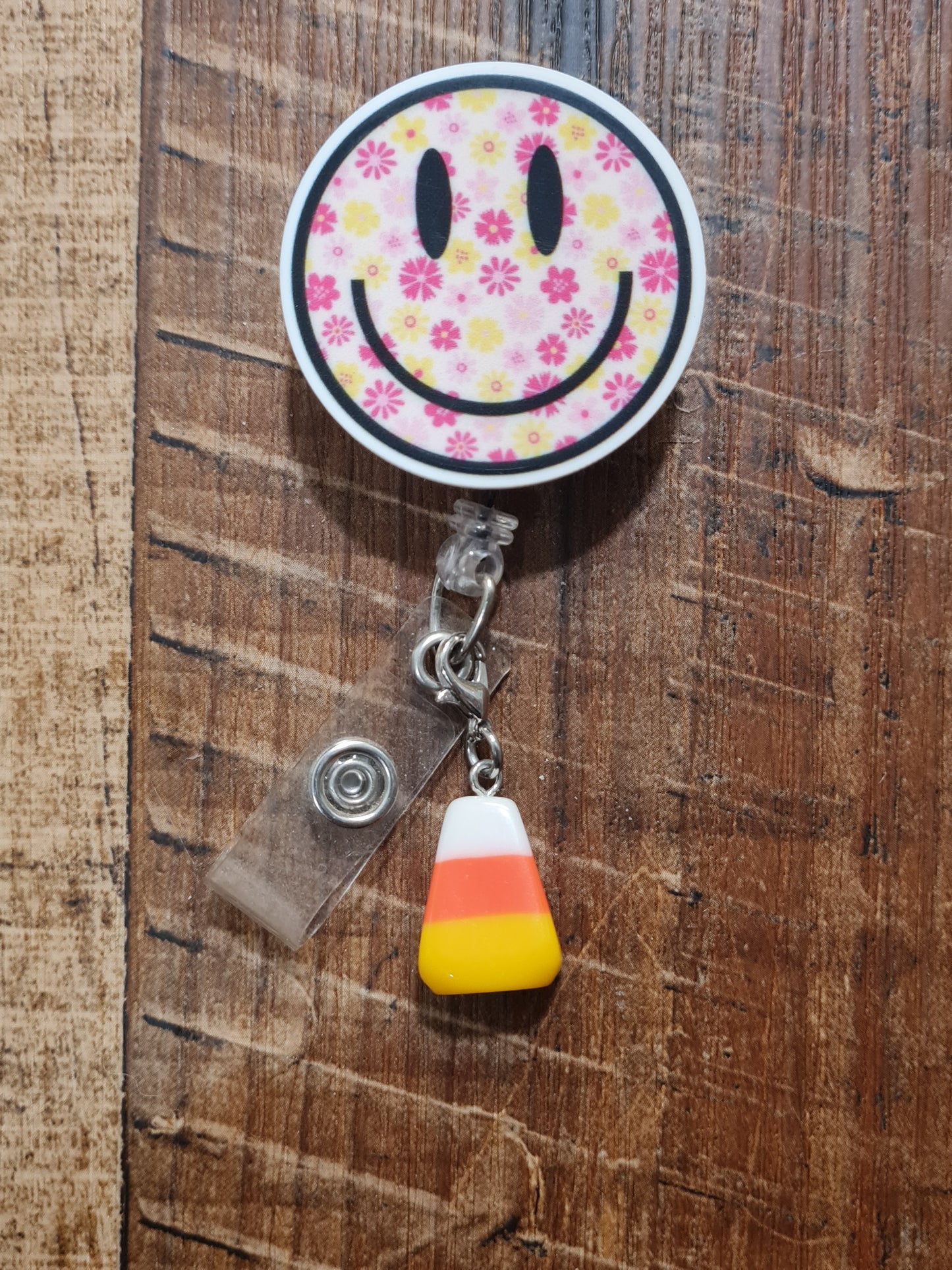 Halloween ~ Candy Corn ~ ID Badge Reel Charm ~ Custom Made Charms ~ Badge Buddy ~ Badge Accessories