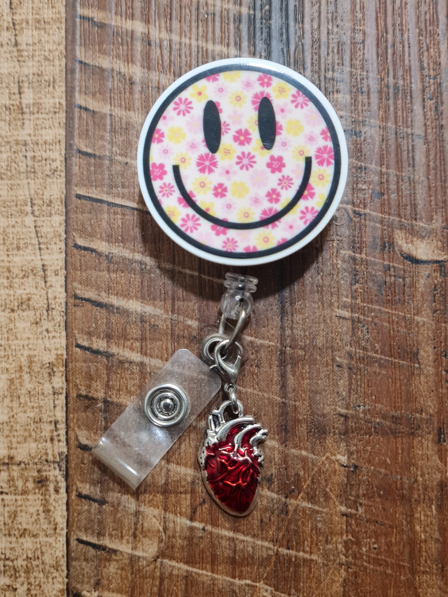 Anatomical Heart ~ ID Badge Reel Charm ~ Custom Made Charms ~ Badge Buddy ~ Badge Accessories ~ Badge Charm ~ Cardiology Charm~ Cardiologist