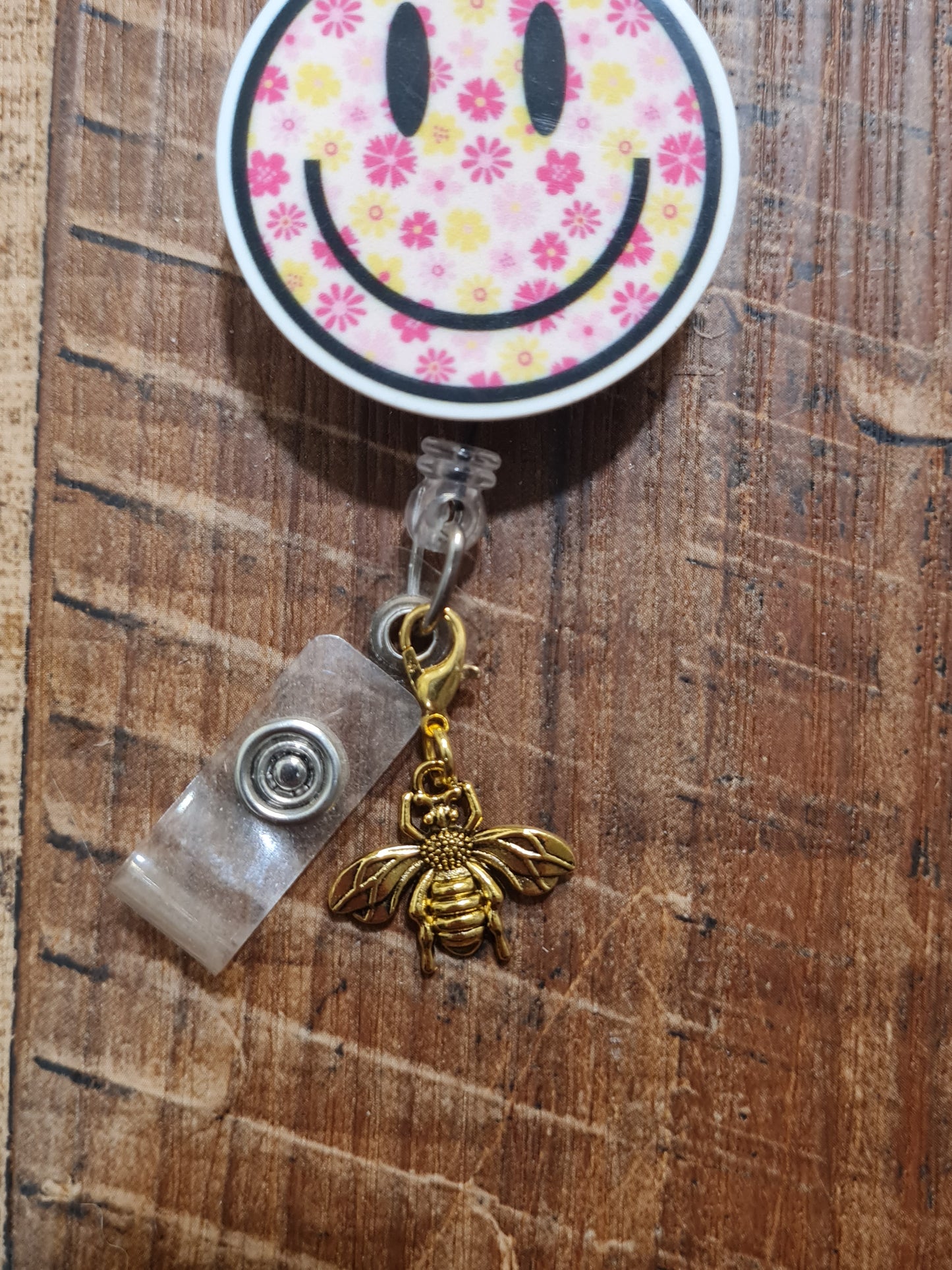 Bee ~ ID Badge Reel Charm ~ Custom Made Charms ~ Badge Buddy ~ Badge Accessories ~ Honey Bee ~ Badge Charm