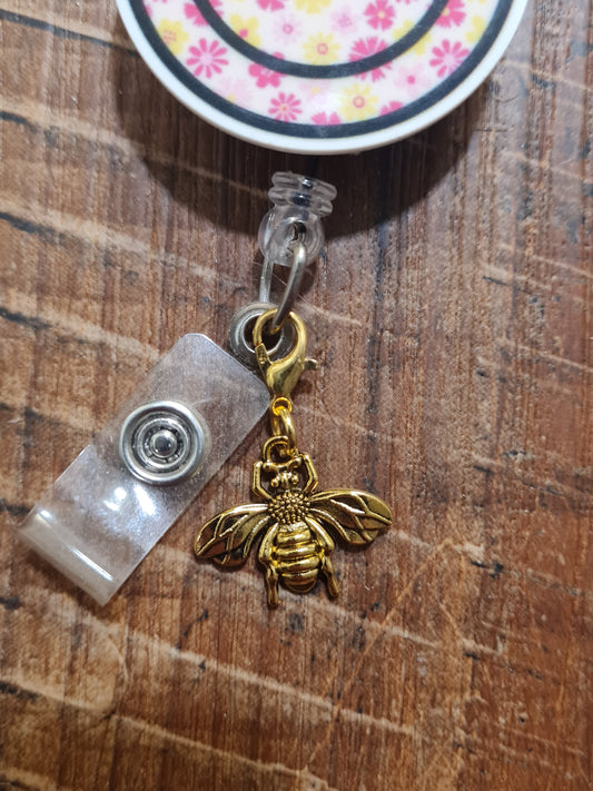 Bee ~ ID Badge Reel Charm ~ Custom Made Charms ~ Badge Buddy ~ Badge Accessories ~ Honey Bee ~ Badge Charm