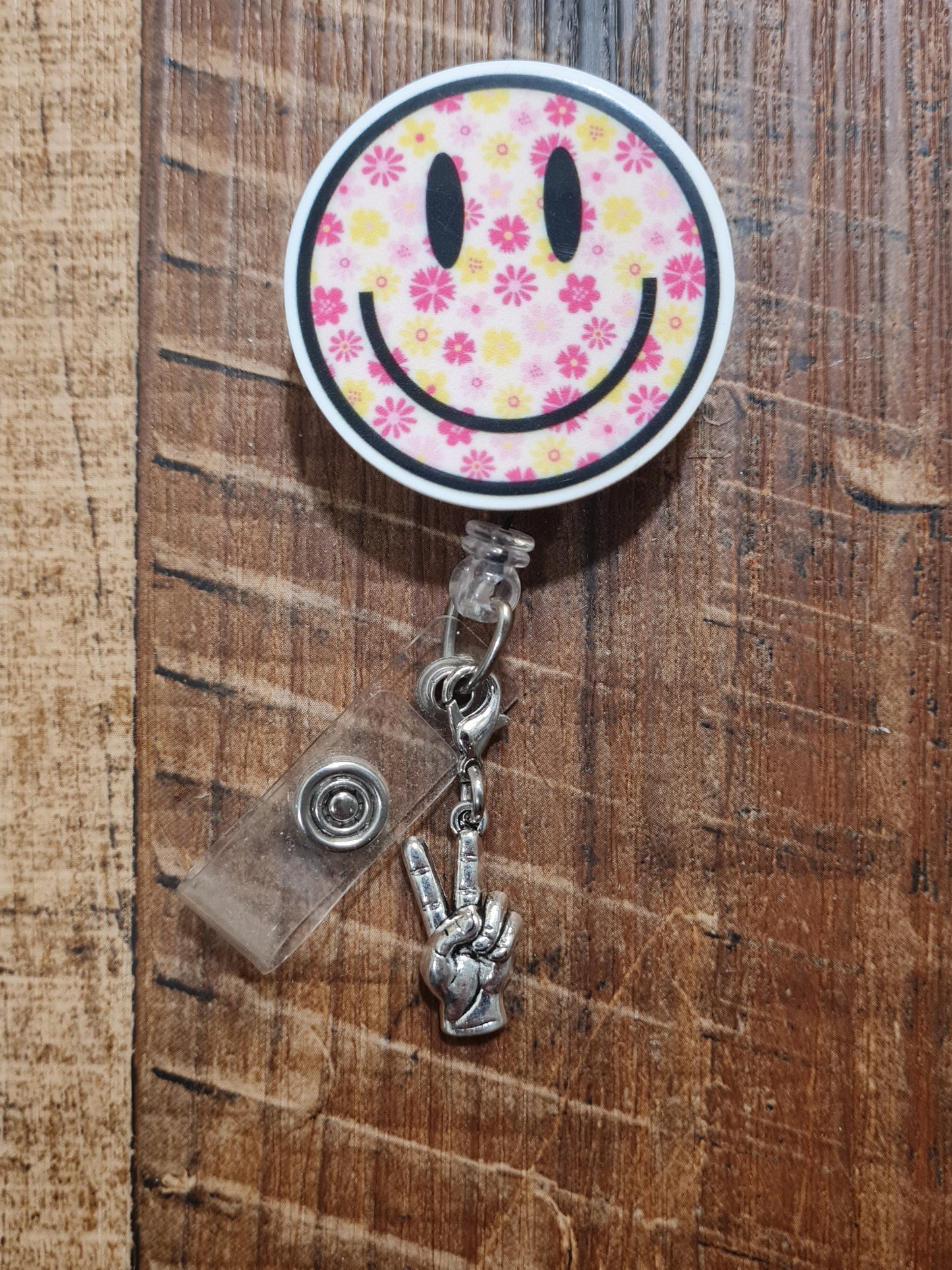 Peace Sign ~ ID Badge Reel Charm ~ Custom Made Charms ~ Badge Buddy ~ Badge Accessories