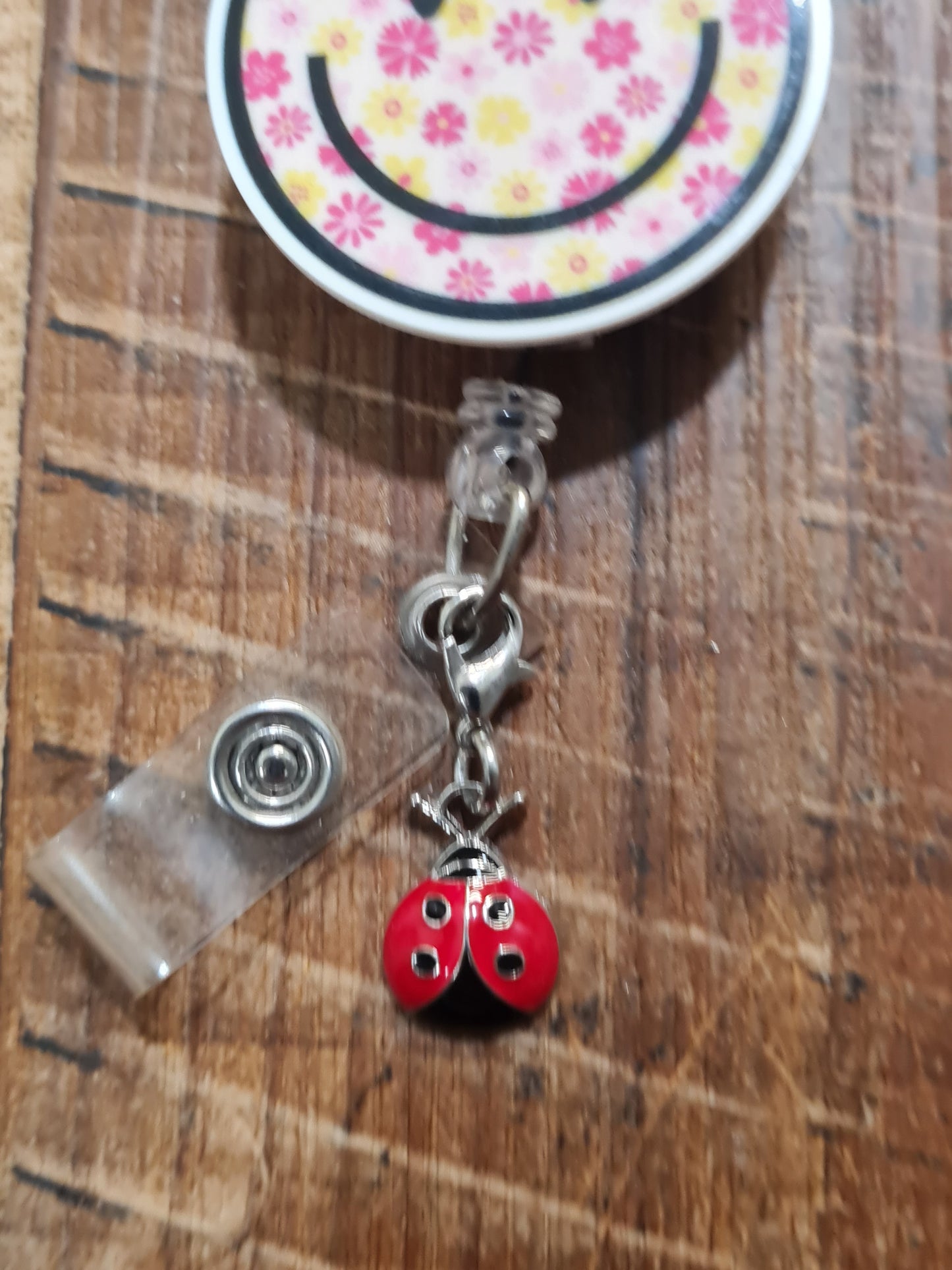 Lady Bug Badge Charm ~ ID Badge Reel Charm ~ Custom Made Charms ~ Badge Buddy ~ Badge Accessories ~ Lady Bug Charm ~ Lady Bugs