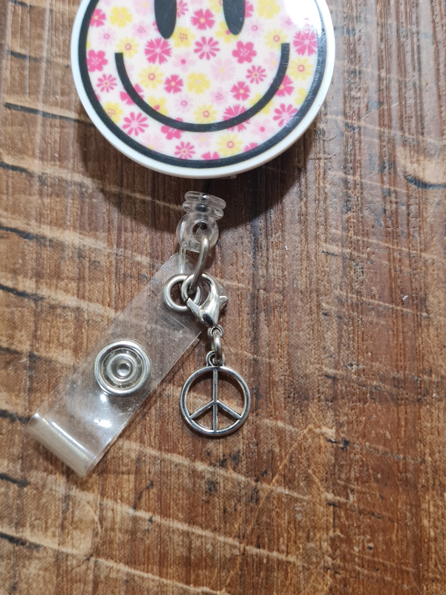 Peace Sign ~ ID Badge Reel Charm ~ Custom Made Charms ~ Badge Buddy ~ Badge Accessories ~ Badge Charm ~ Peace Charm