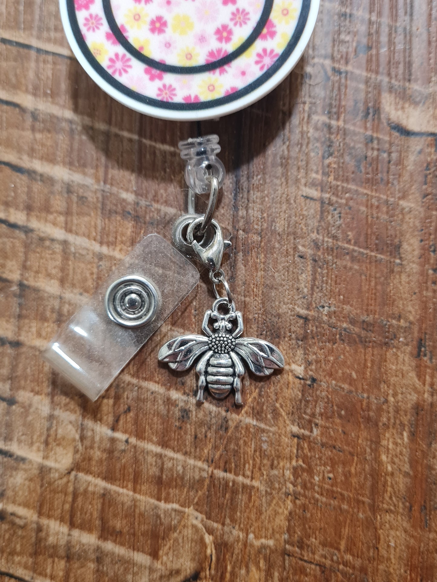 Bee ~ ID Badge Reel Charm ~ Custom Made Charms ~ Badge Buddy ~ Badge Accessories ~ Honey Bee ~ Badge Charm