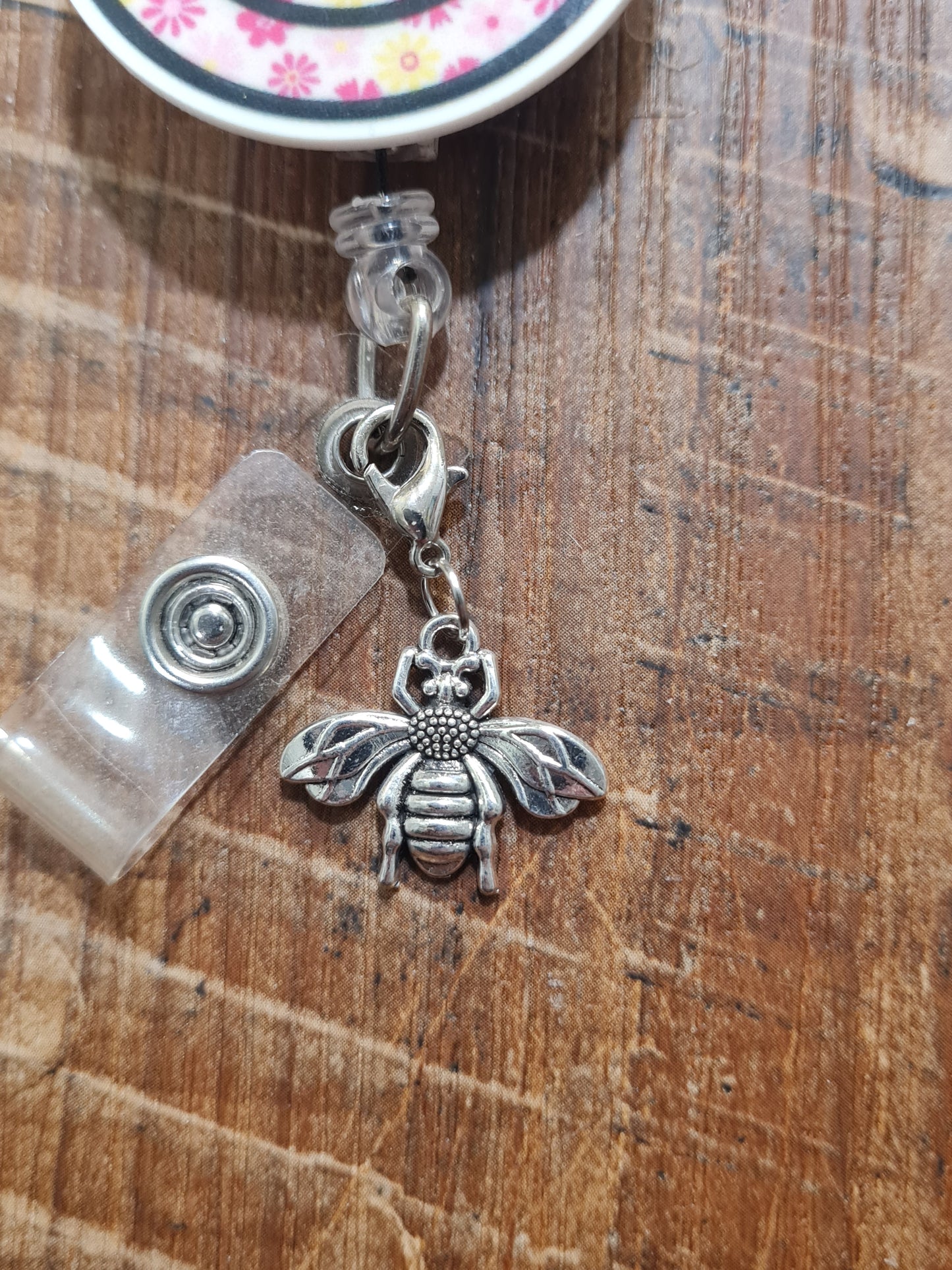 Bee ~ ID Badge Reel Charm ~ Custom Made Charms ~ Badge Buddy ~ Badge Accessories ~ Honey Bee ~ Badge Charm