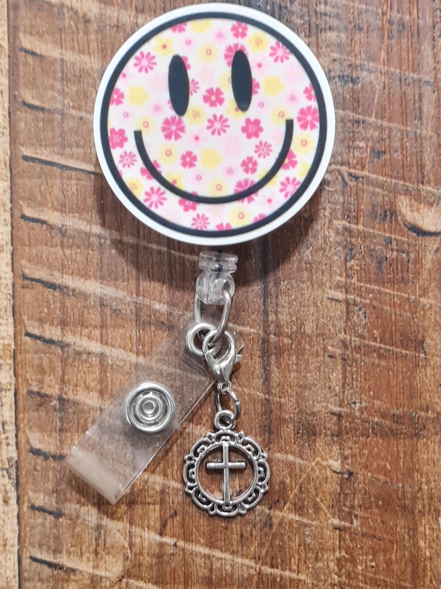 Circle Cross ~ ID Badge Reel Charm ~ Custom Made Charms ~ Badge Buddy ~ Badge Accessories