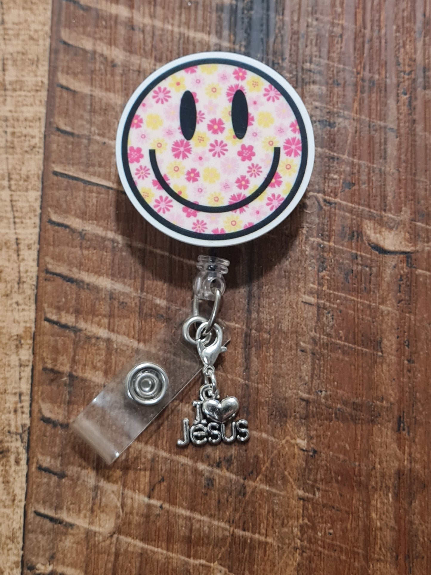 I Love Jesus ~ ID Badge Reel Charm ~ Custom Made Charms ~ Badge Buddy ~ Badge Accessories