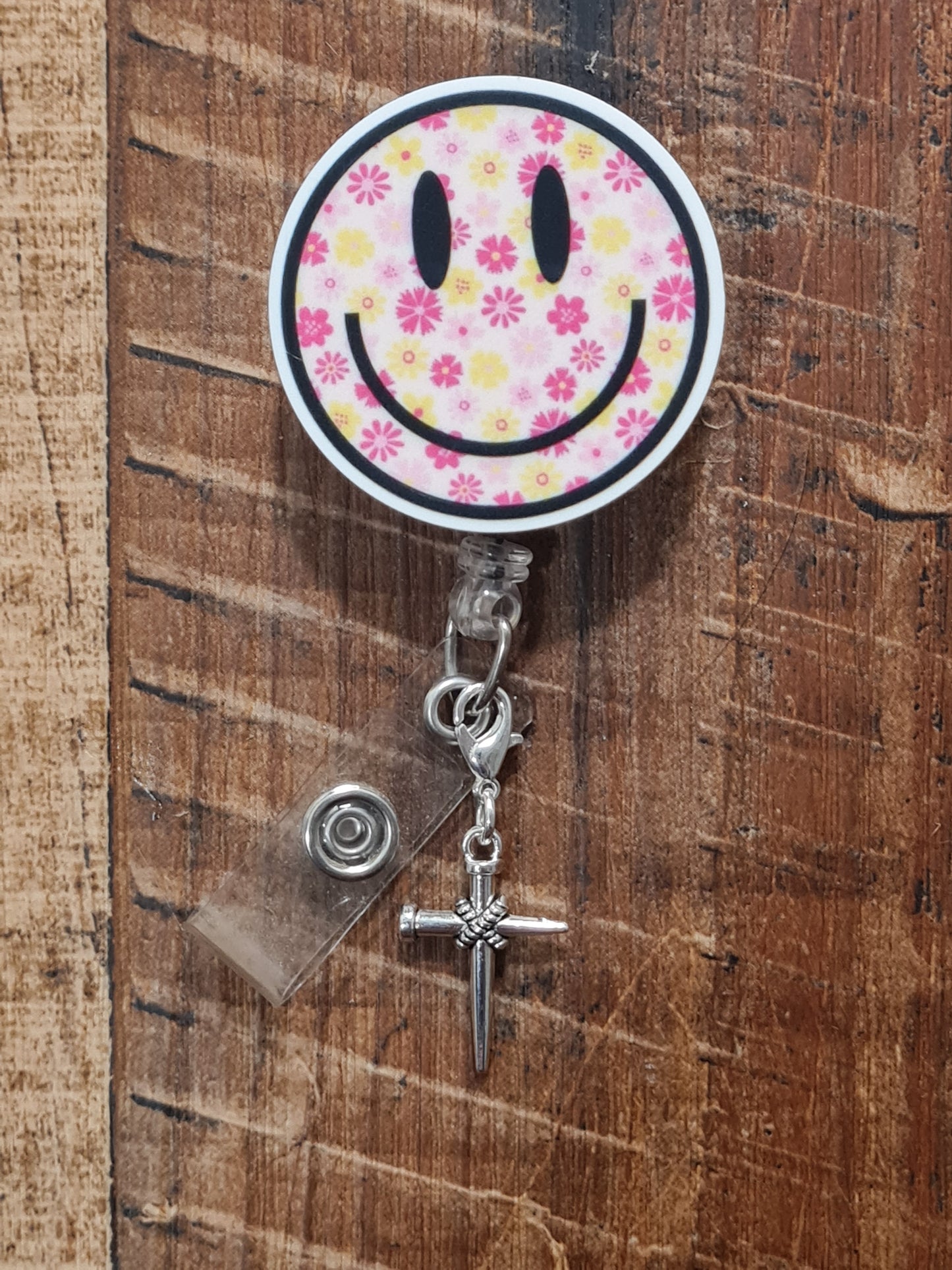 Nail Cross ~ ID Badge Reel Charm ~ Custom Made Charms ~ Badge Buddy ~ Badge Accessories ~ Christian Charm