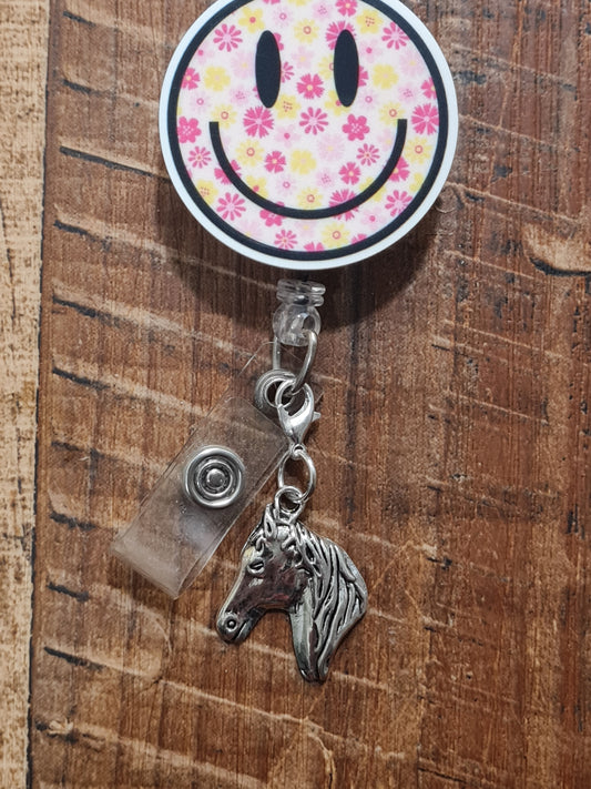 Horse ~ Cowboy ~ Cowgirl ~ ID Badge Reel Charm ~ Custom Made Charms ~ Badge Buddy ~ Badge Accessories ~ Texas ~ Badge Charm ~ Horse Head