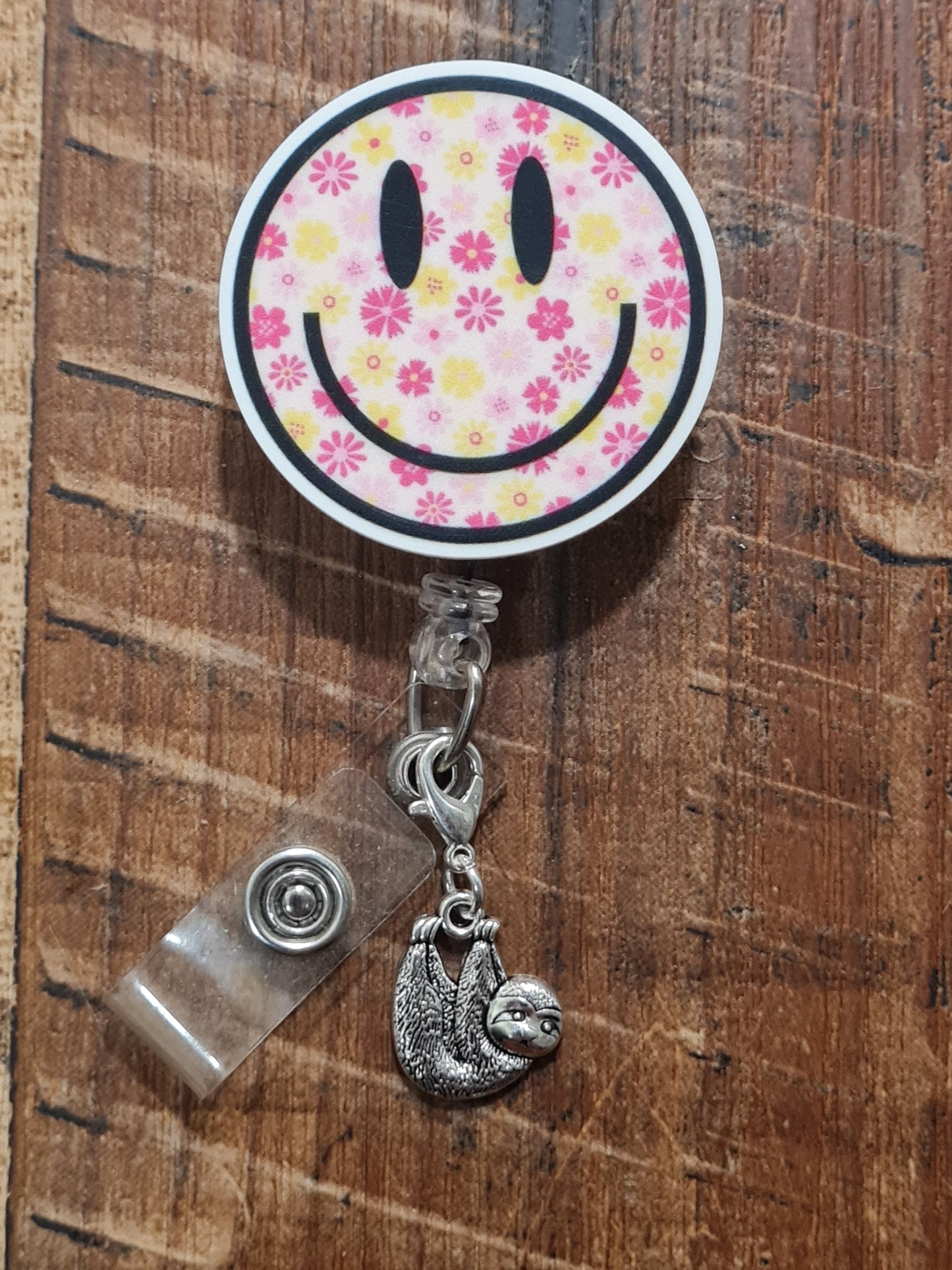 Sloth ~ ID Badge Reel Charm ~ Custom Made Charms  ~ Badge Buddy ~ Badge Accessories ~ Cute Sloth ~ Badge Charm