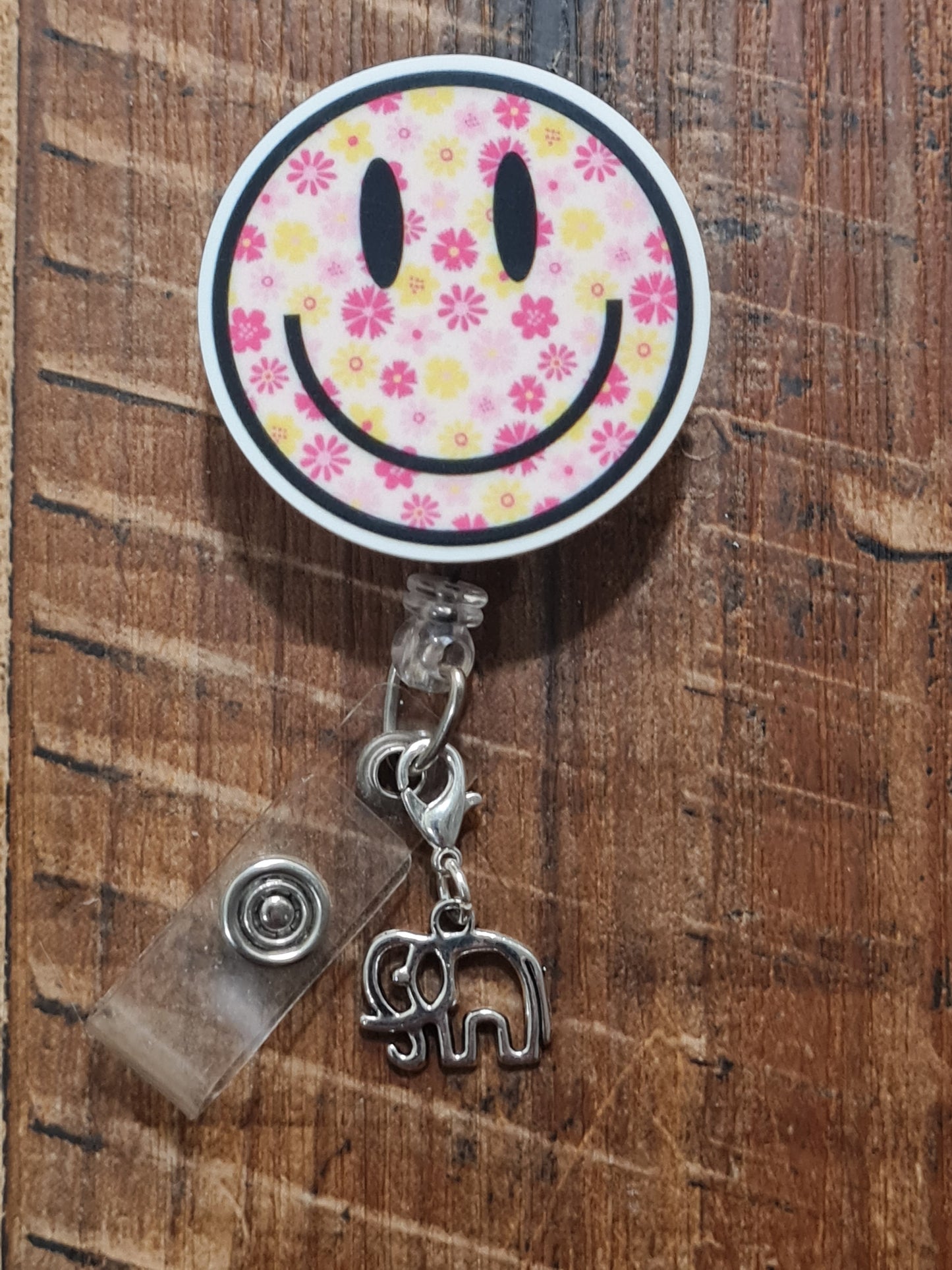 Elephant ~ ID Badge Reel Charm ~ Elephant ~ Custom Made Charms ~ Badge Buddy ~ Badge Accessories ~ Lucky Elephant  ~ Trunk Up