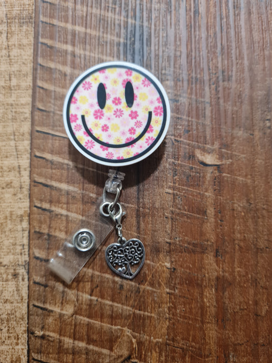 Family Tree Heart ~ ID Badge Reel Charm ~ Custom Made Charms ~ Badge Buddy ~ Badge Accessories